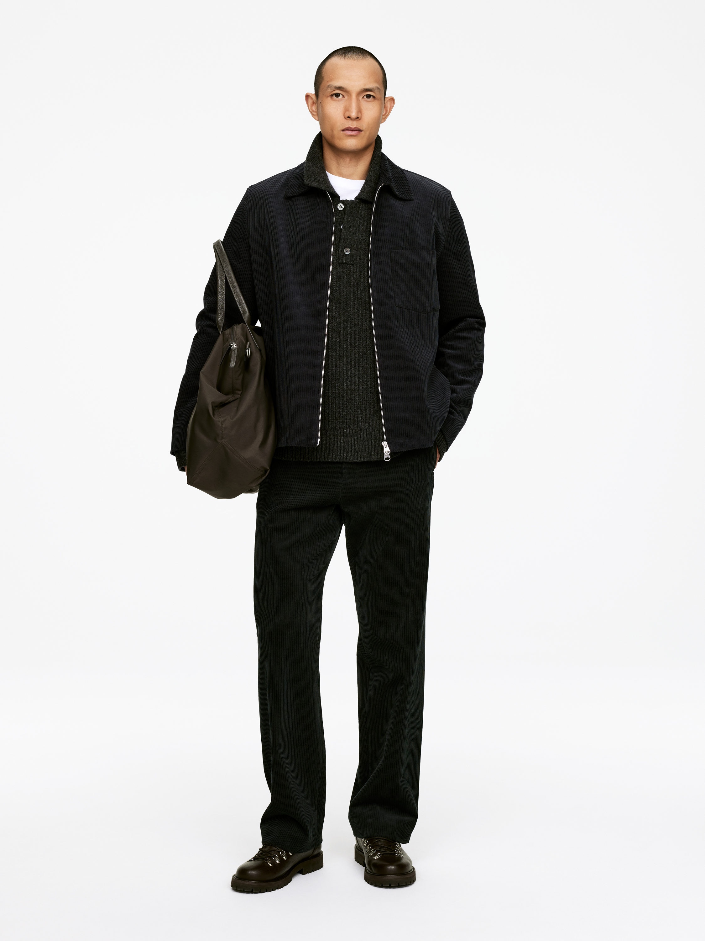 Corduroy Jacket-#3F3F42-16356