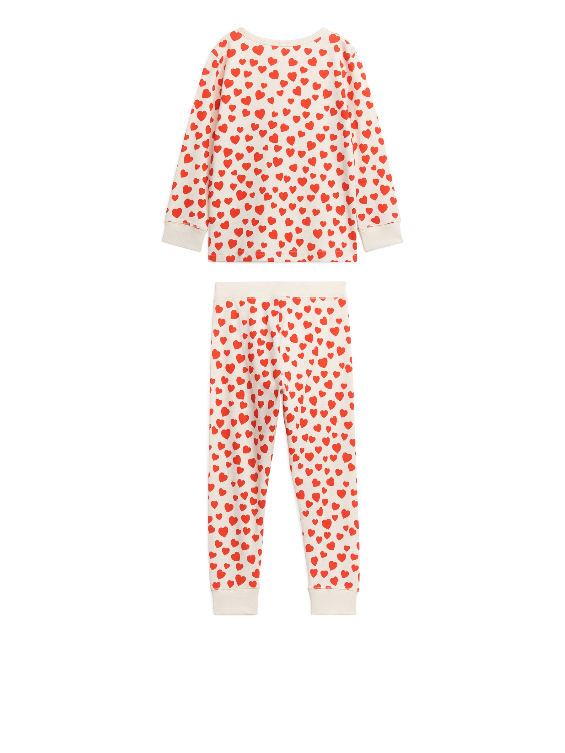 Jersey-Pyjama - Cremeweiß/hellrot - Regular Fit - Kinder - StillMedia/DescriptiveStillLife - 1