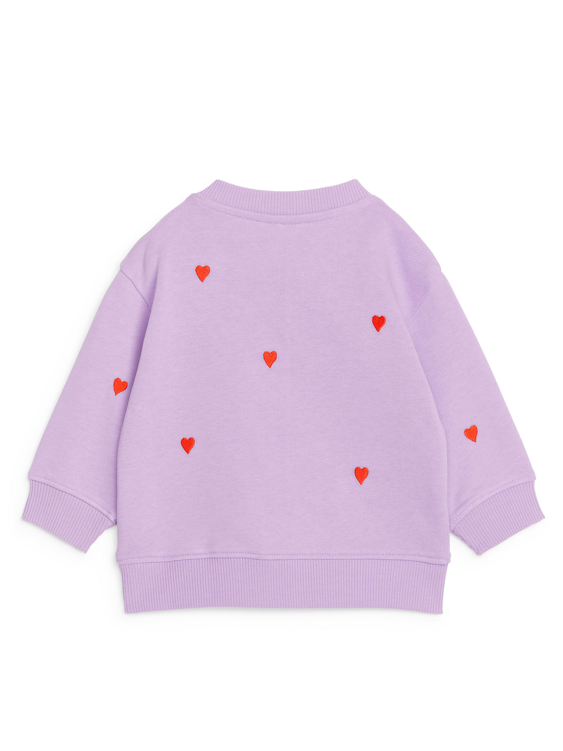 Baumwoll-Sweatshirt mit Stickerei - Flieder/Herzen - Regular Fit - Kinder - StillMedia/DescriptiveStillLife - 1