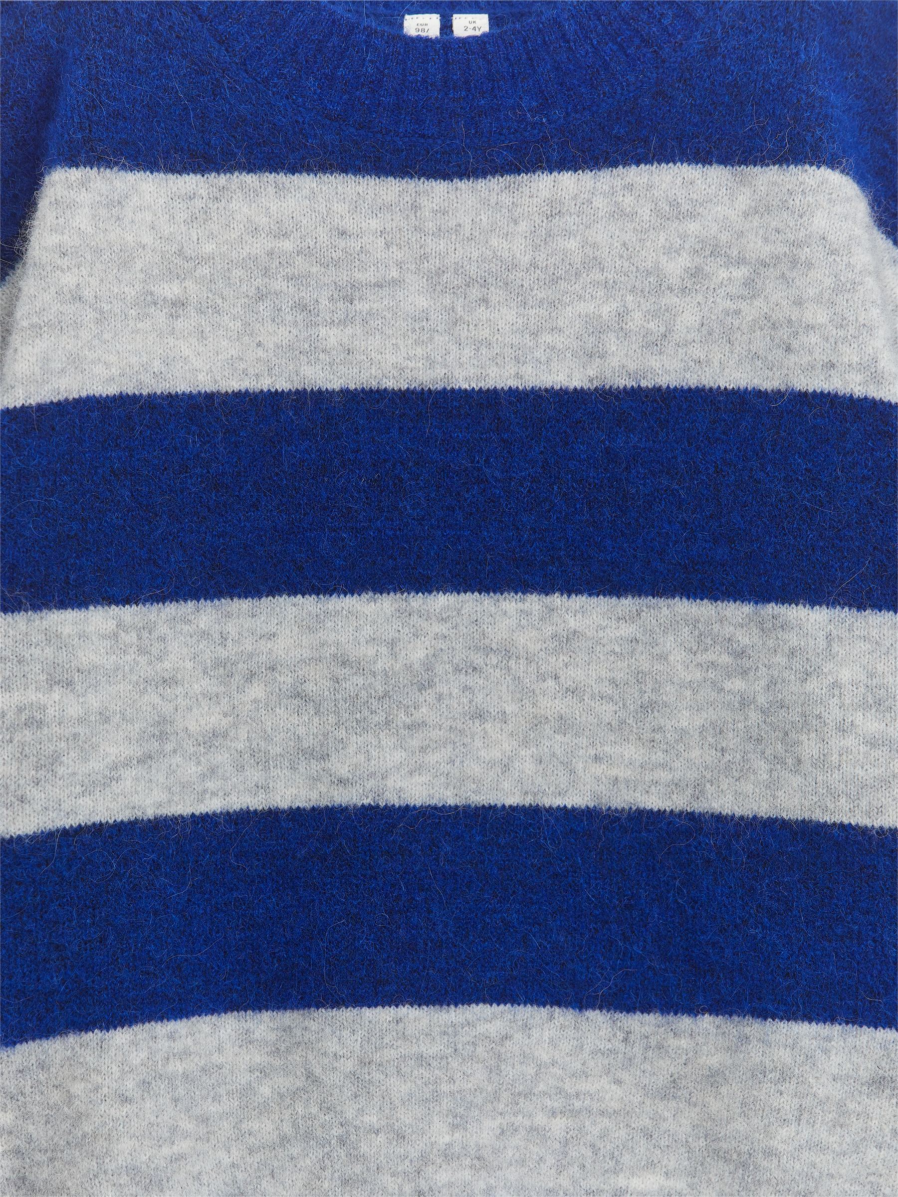 Sweter w paski z mieszanki wełny i alpaki - Blue/Grey - Fason normalny - Children - StillMedia/DescriptiveDetail - 1