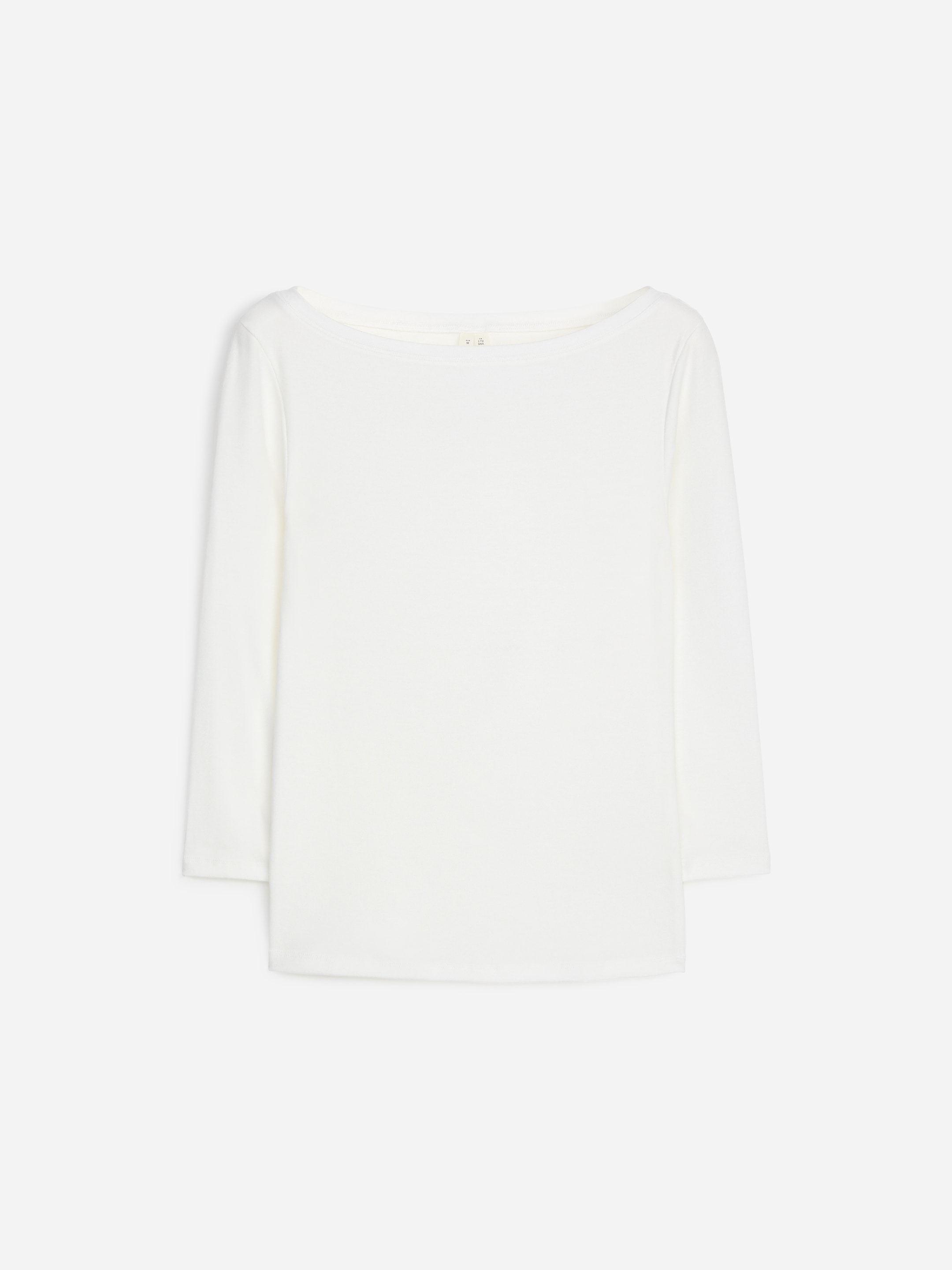 Maglia con scollo a barchetta-White-20552