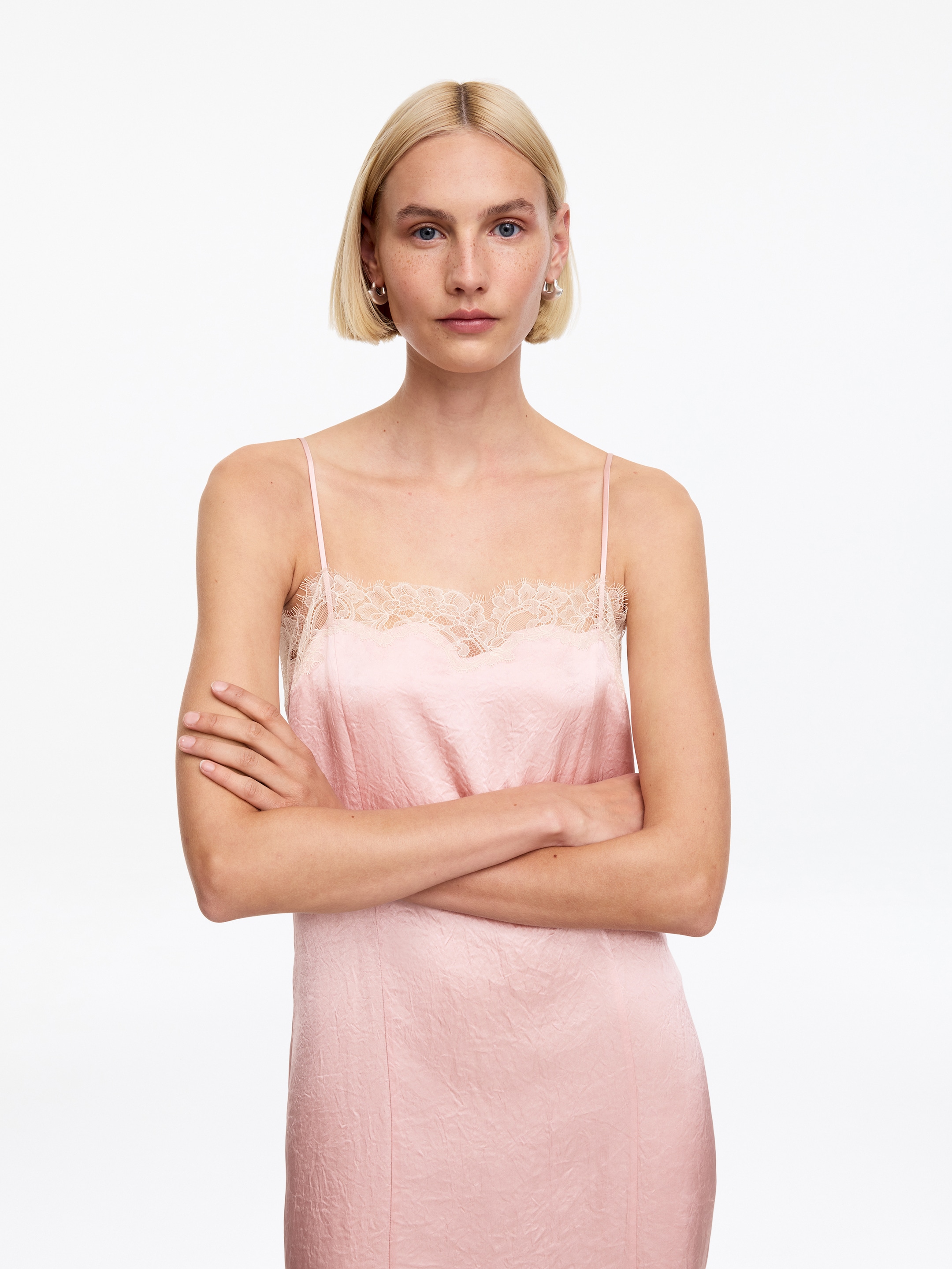 Slipklänning med spets - Rosa - Regular fit - Women - StillMedia/Lookbook - 8