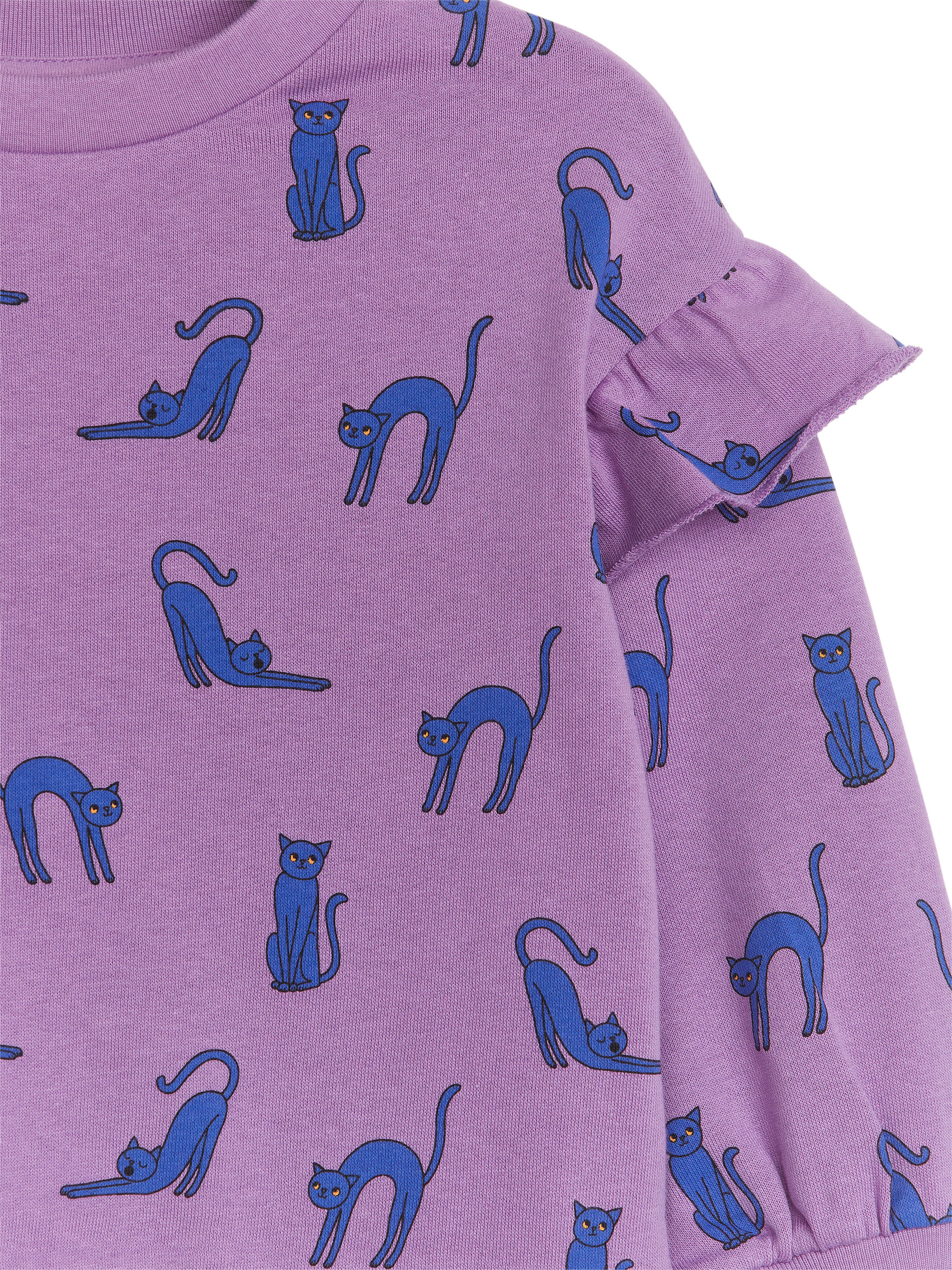 Sweatshirt mit Rüschen - Flieder/Katzen - Relaxed Fit - Kinder - StillMedia/DescriptiveDetail - 4