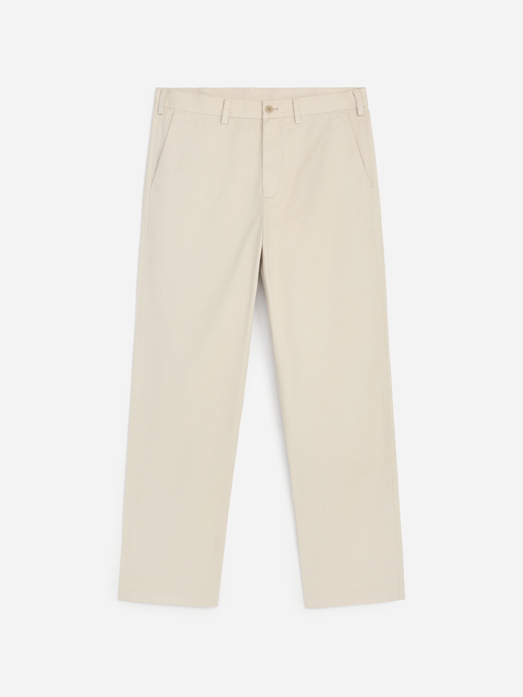 Straight Cotton Chinos - Light Beige - Regular fit - Men - StillMedia/DescriptiveStillLife - 1