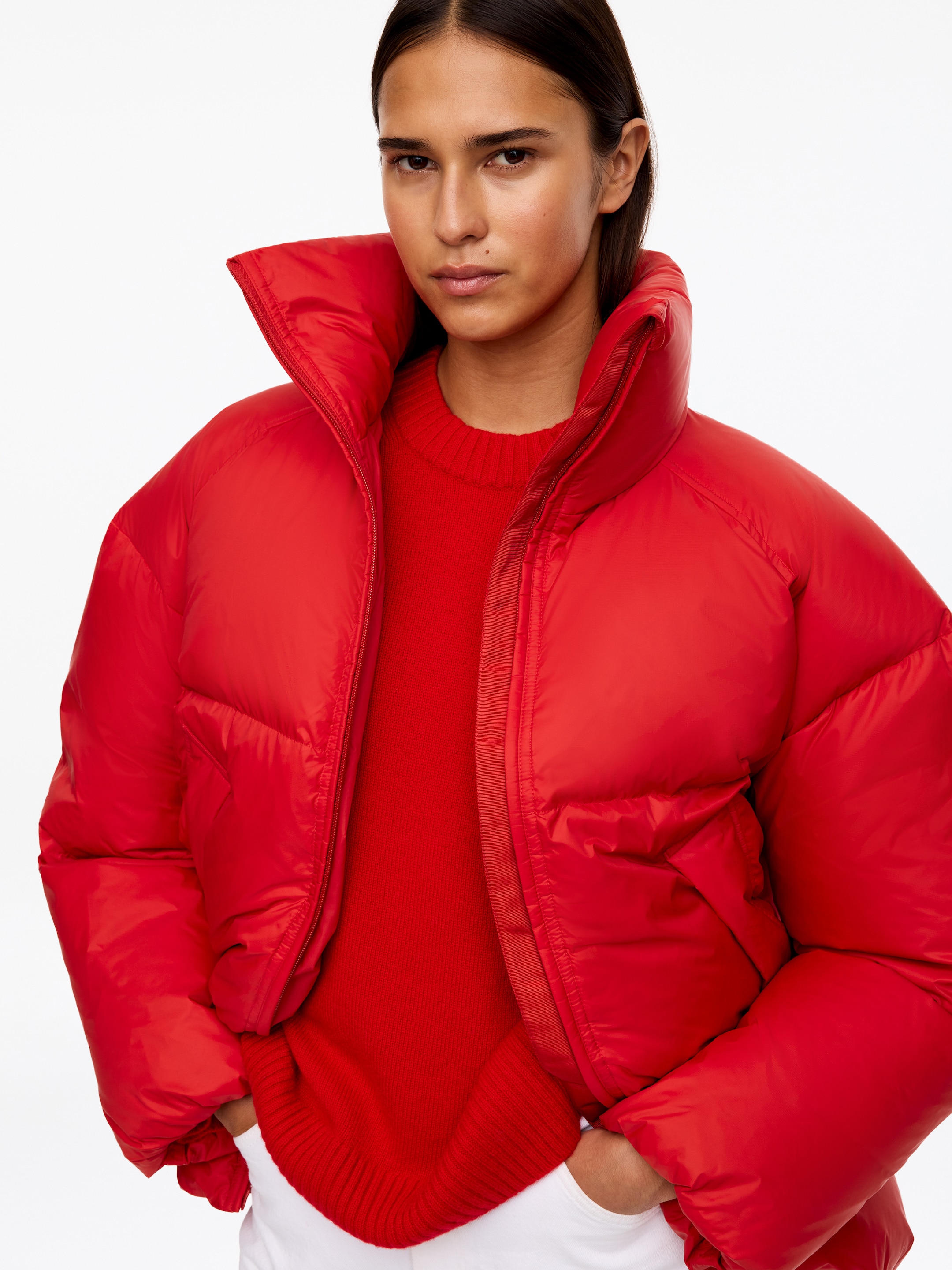 Re:Down® Puffer Jacket - Red - Oversized - women - StillMedia/Lookbook - 5