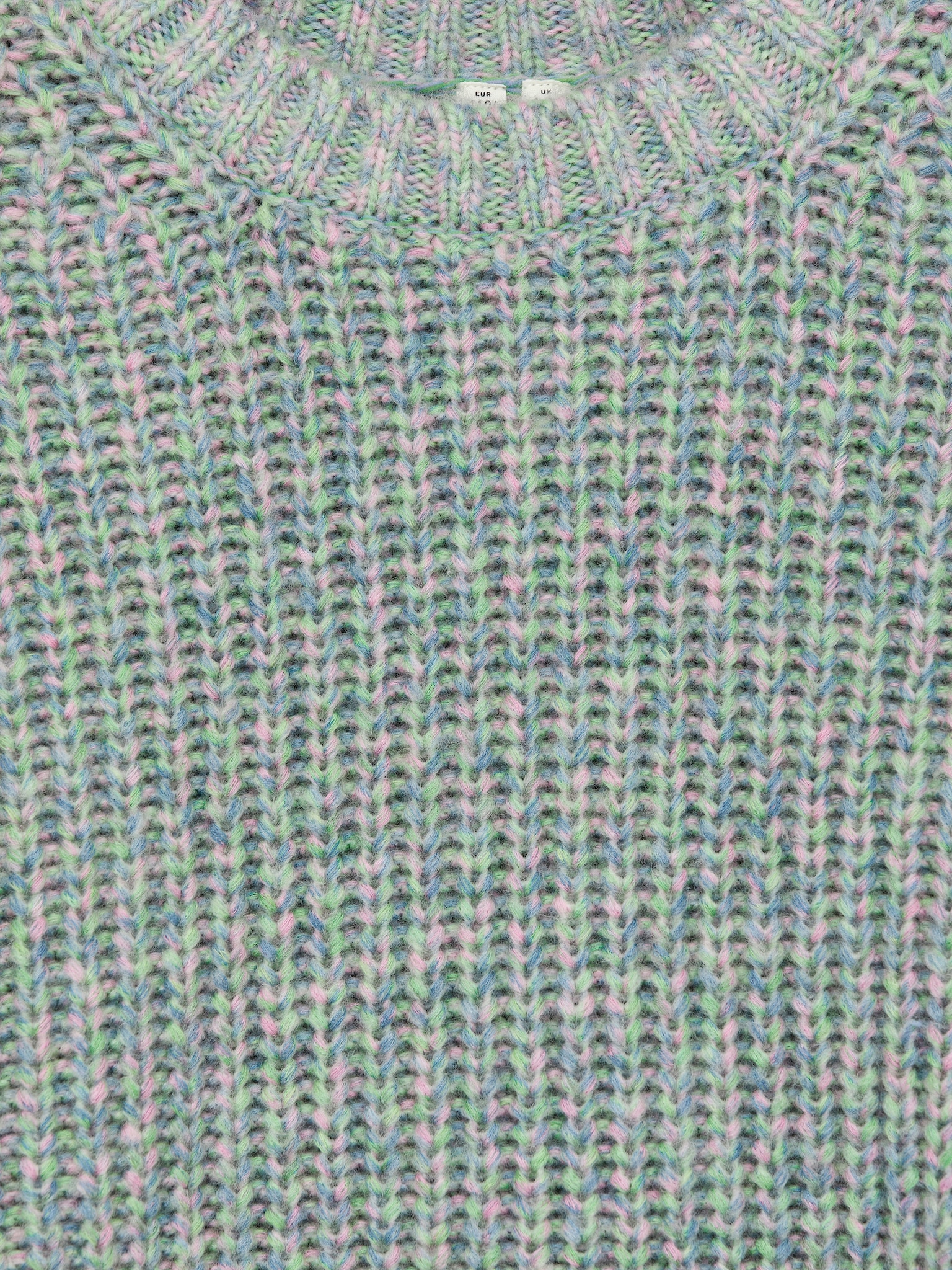 Pull en laine teint en pièce - Vert/Multicolore - 2