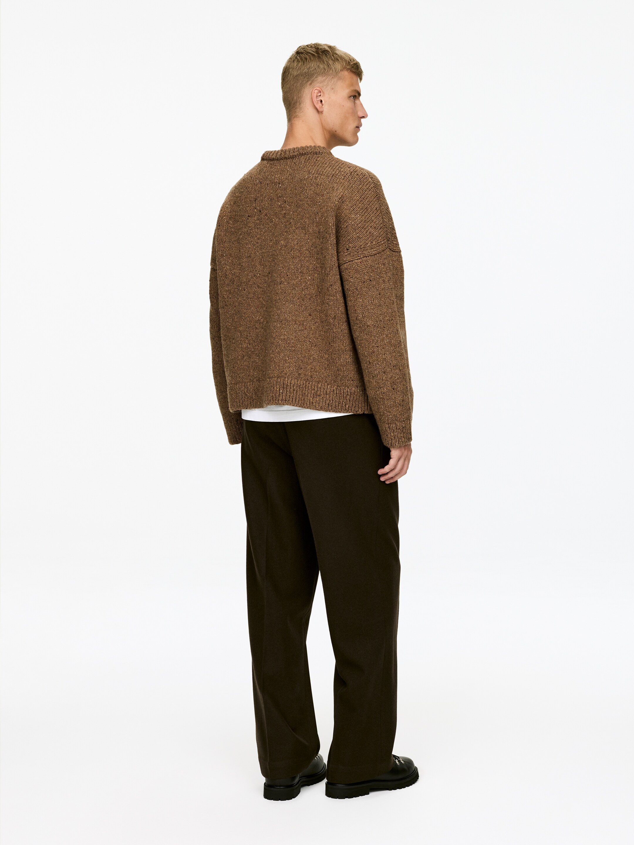 Ver imagen más grande: Jersey de cuello redondo en lana - Marrón jaspeado - HOMBRE | H&M ES 2