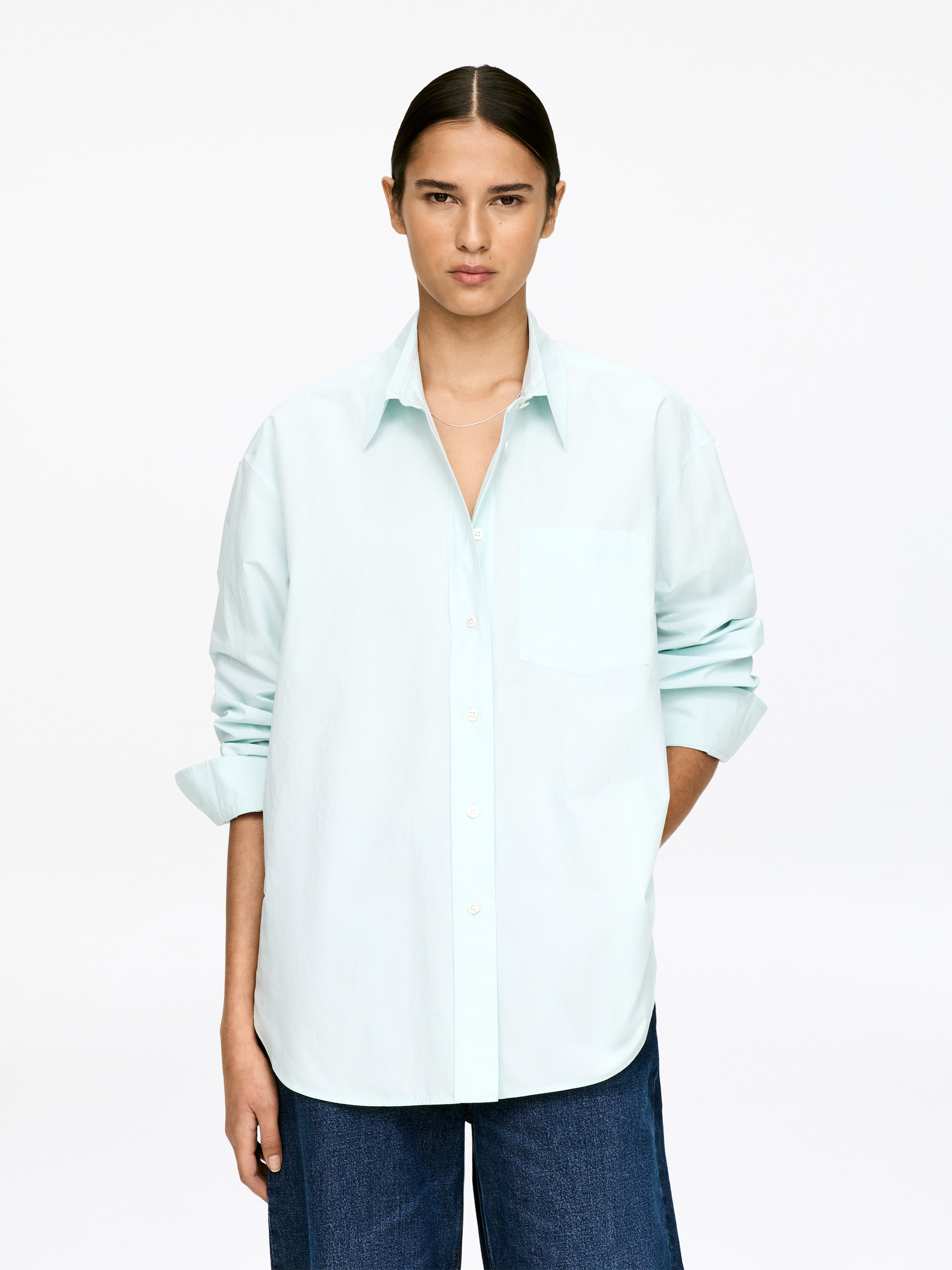 Größeres Bild ansehen: Baumwollhemd - Helltürkis - Ladies | H&M DE 1