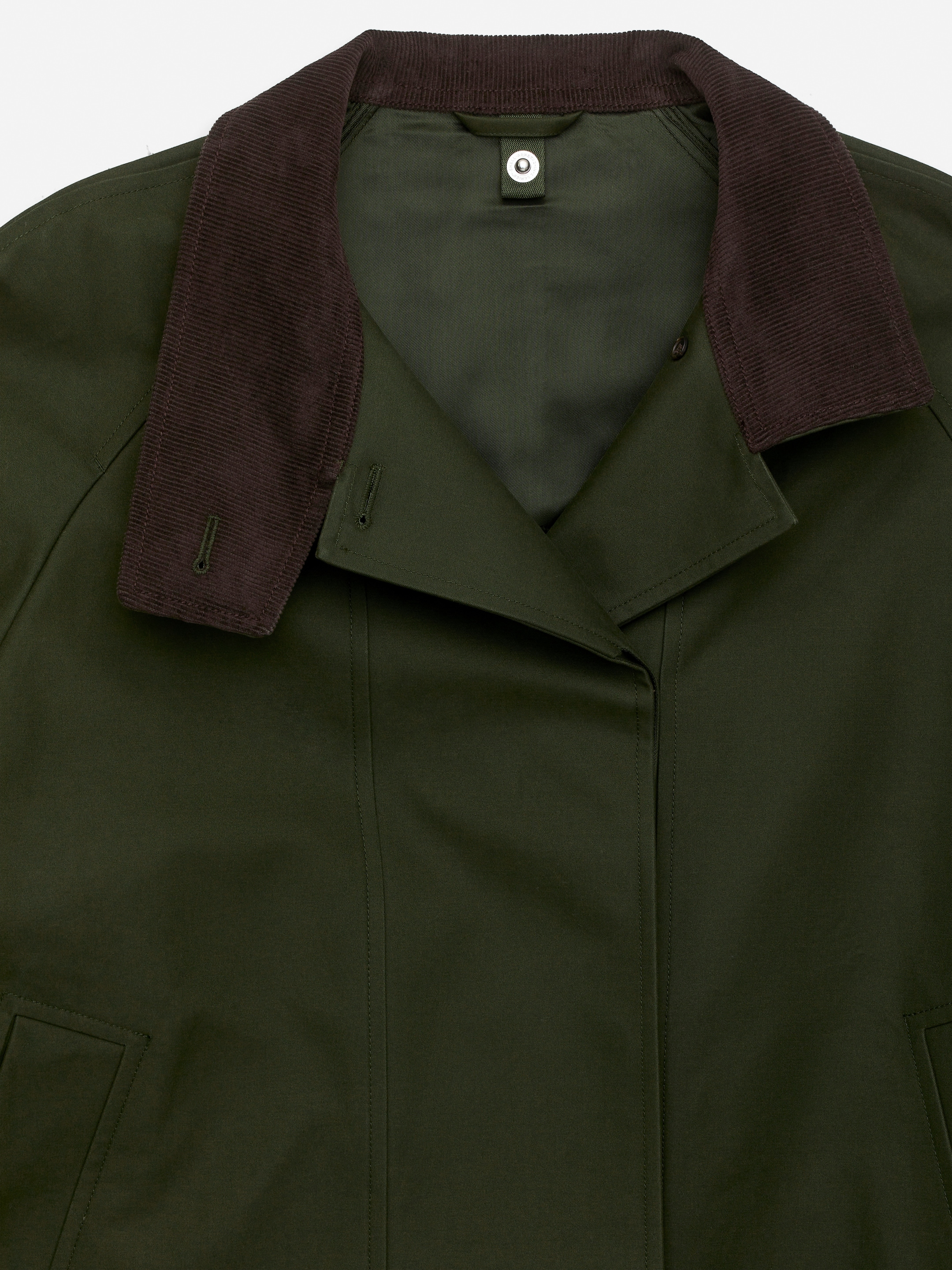 2-in-1 Long Cotton Coat - Dark Green - Oversized - Women - StillMedia/DescriptiveDetail - 1
