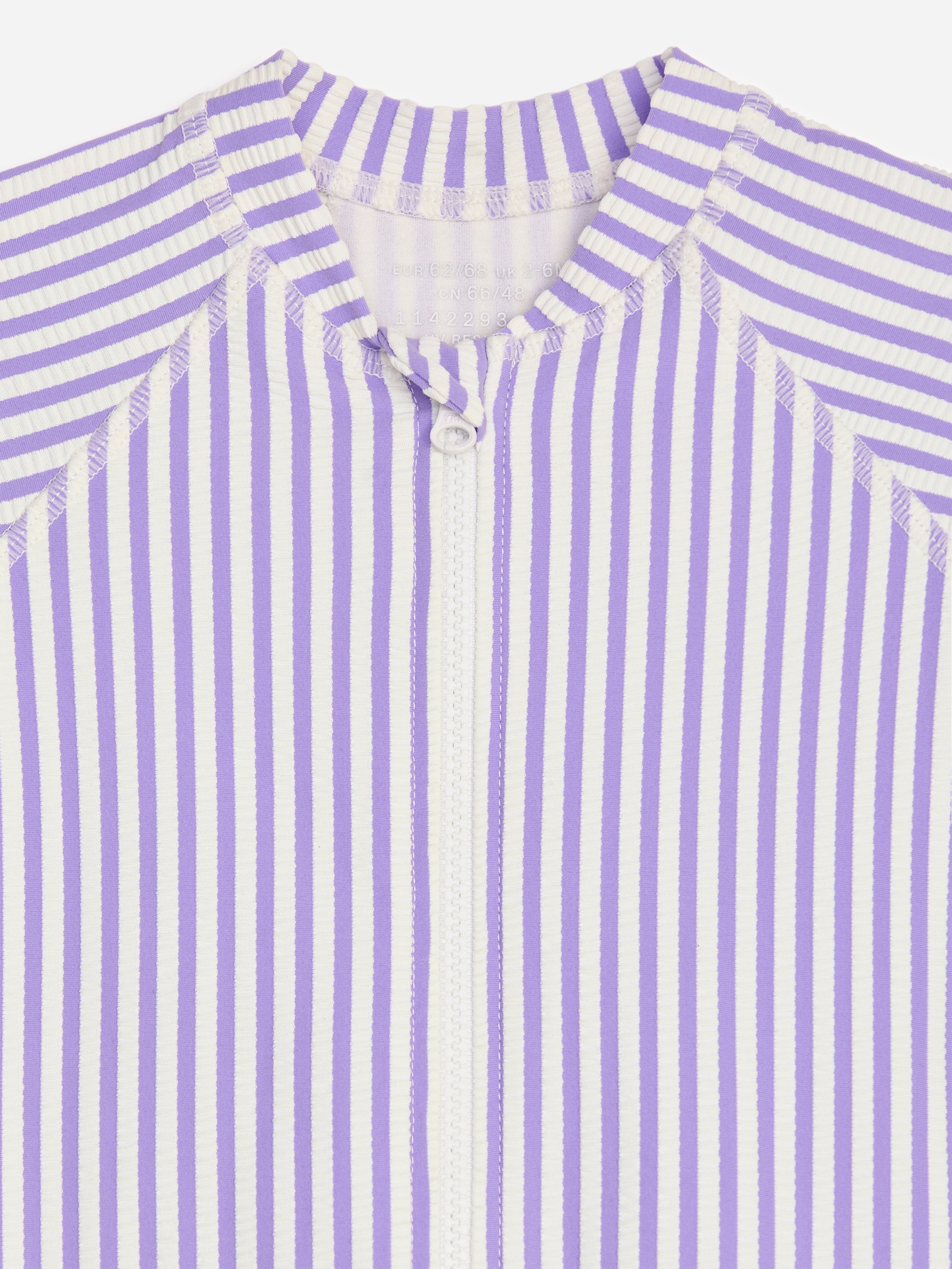 Long Seersucker UV Swim Overall - Lilac/White - Regular fit - Children - StillMedia/DescriptiveDetail - 1