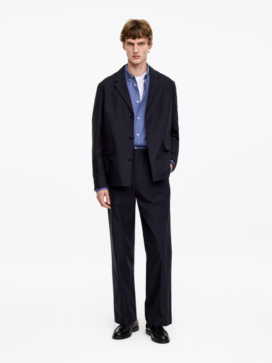 ARKET Men's  Cotton Hopsack Blazer Blue,  size 54