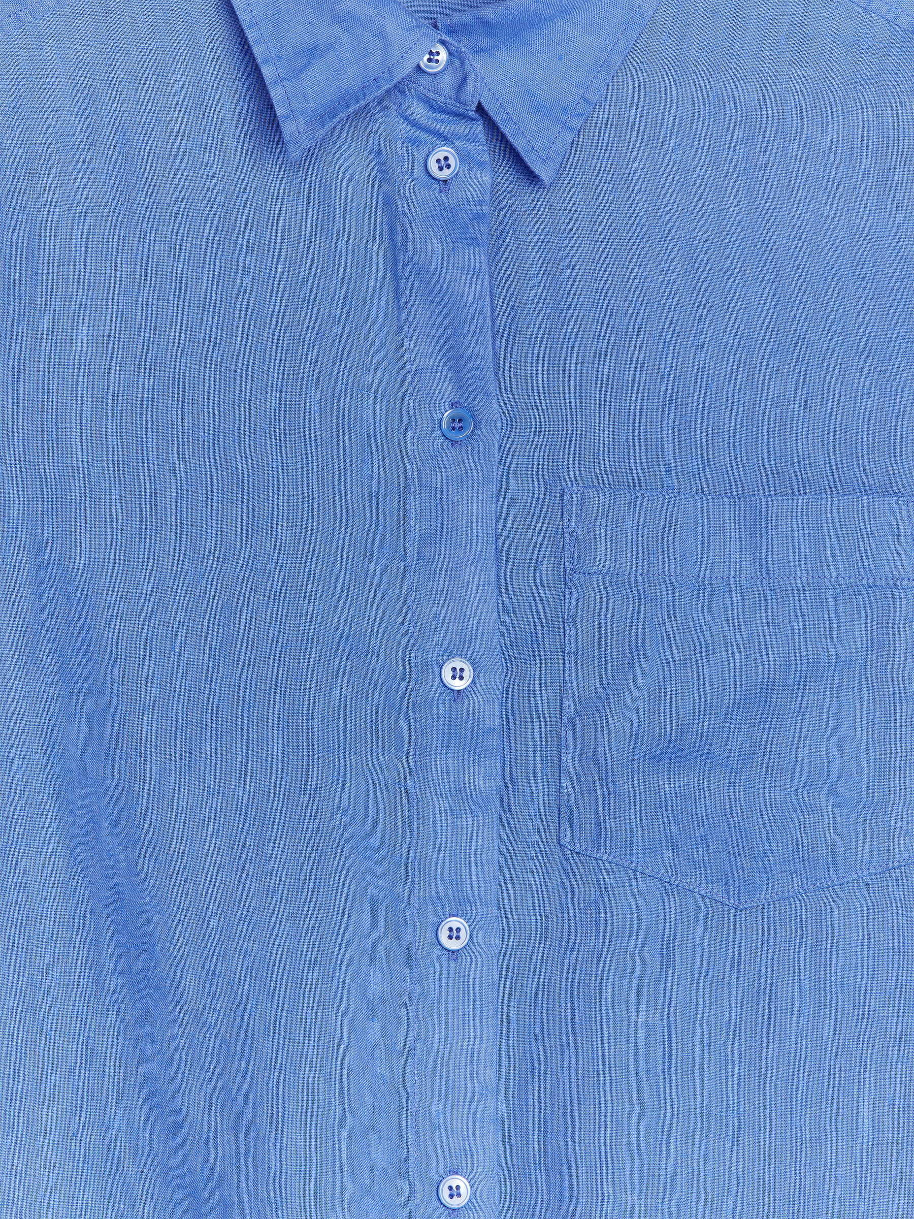 Linen Shirt - Blue - Regular fit - Women - StillMedia/DescriptiveDetail - 2