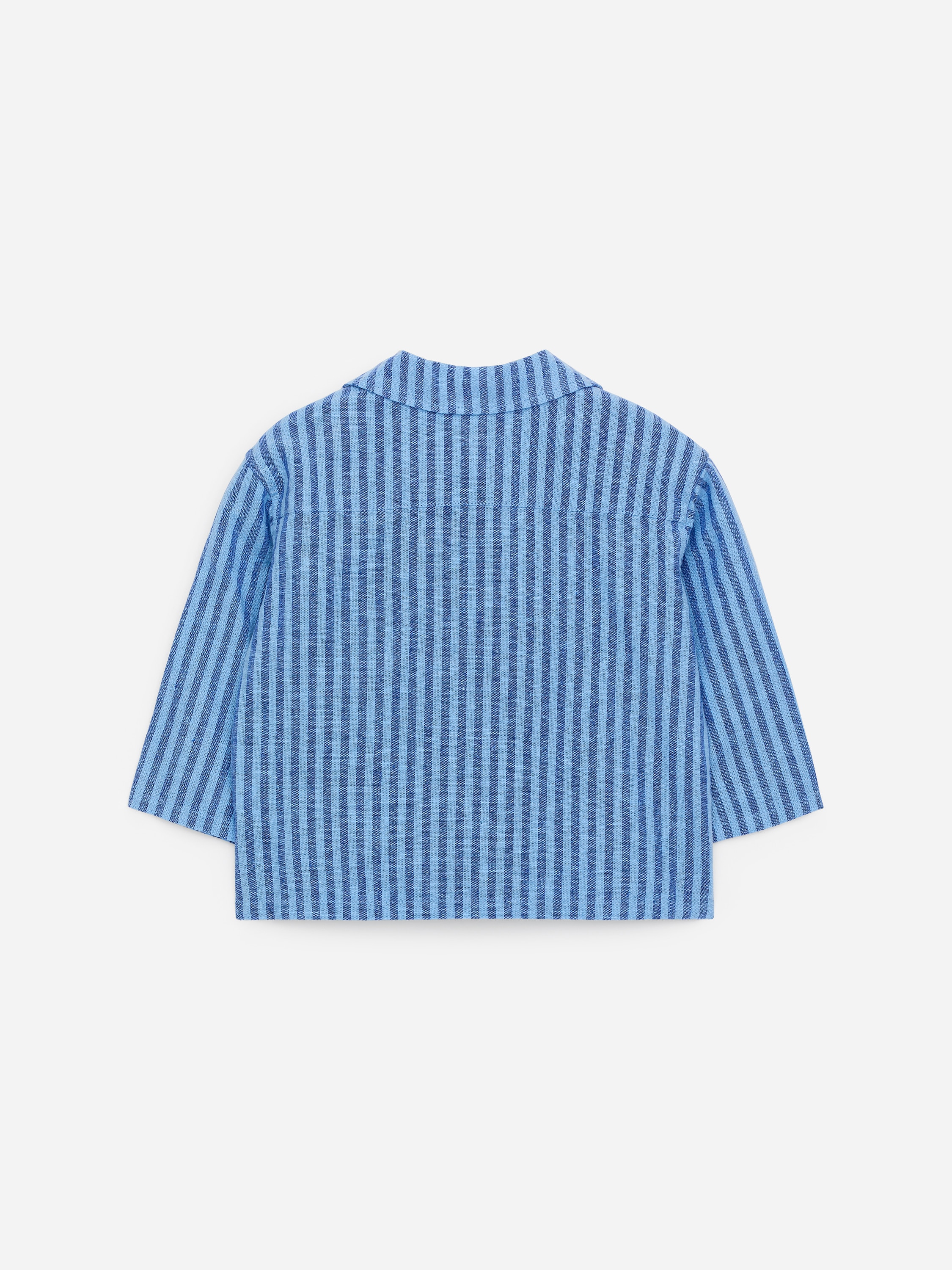 Linen-Cotton Shirt – Blue/Striped – Children – ARKET EU