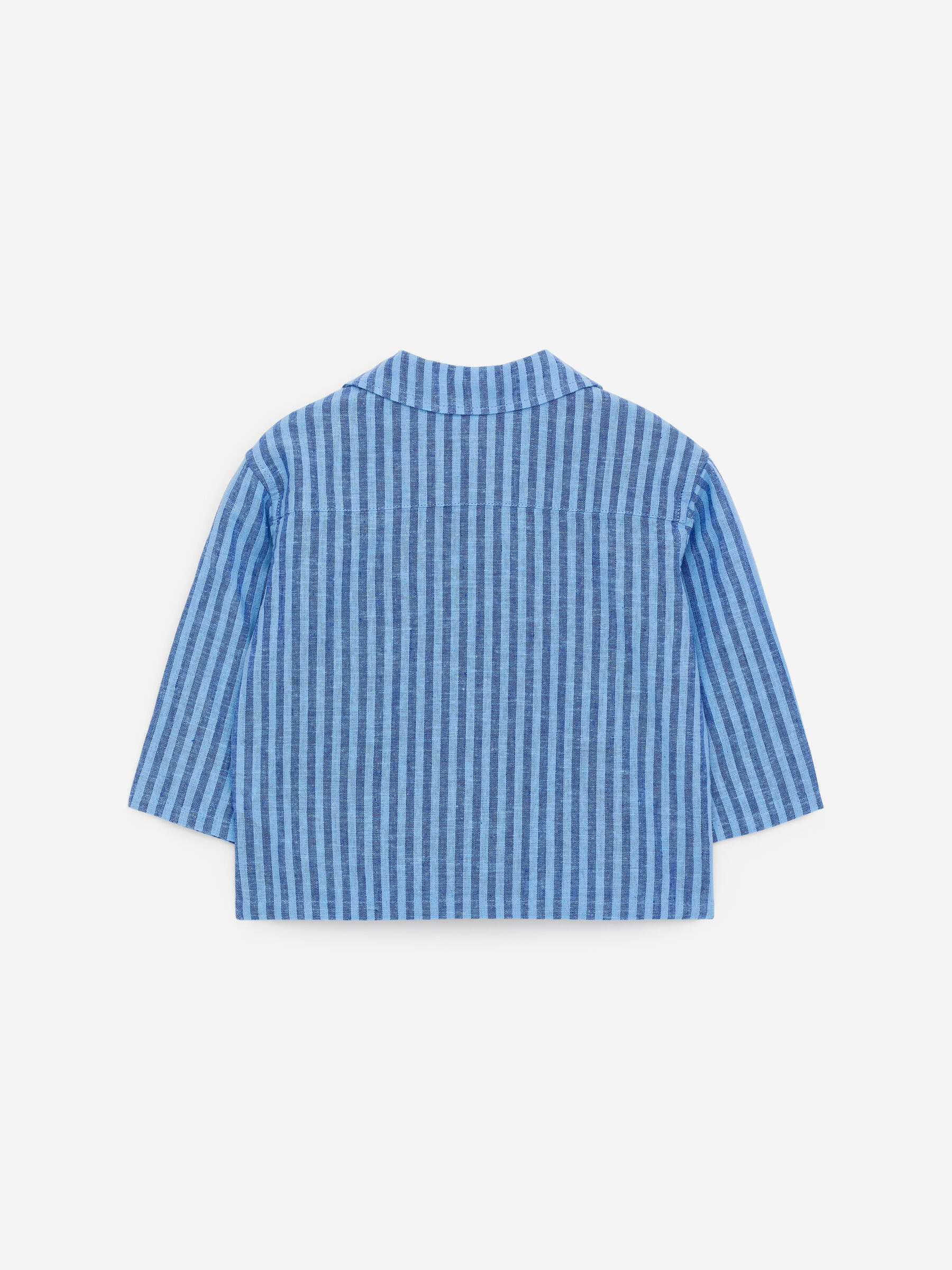 Linen Blend Shirt - Blue/Striped - Regular fit - Children - StillMedia/DescriptiveStillLife - 1