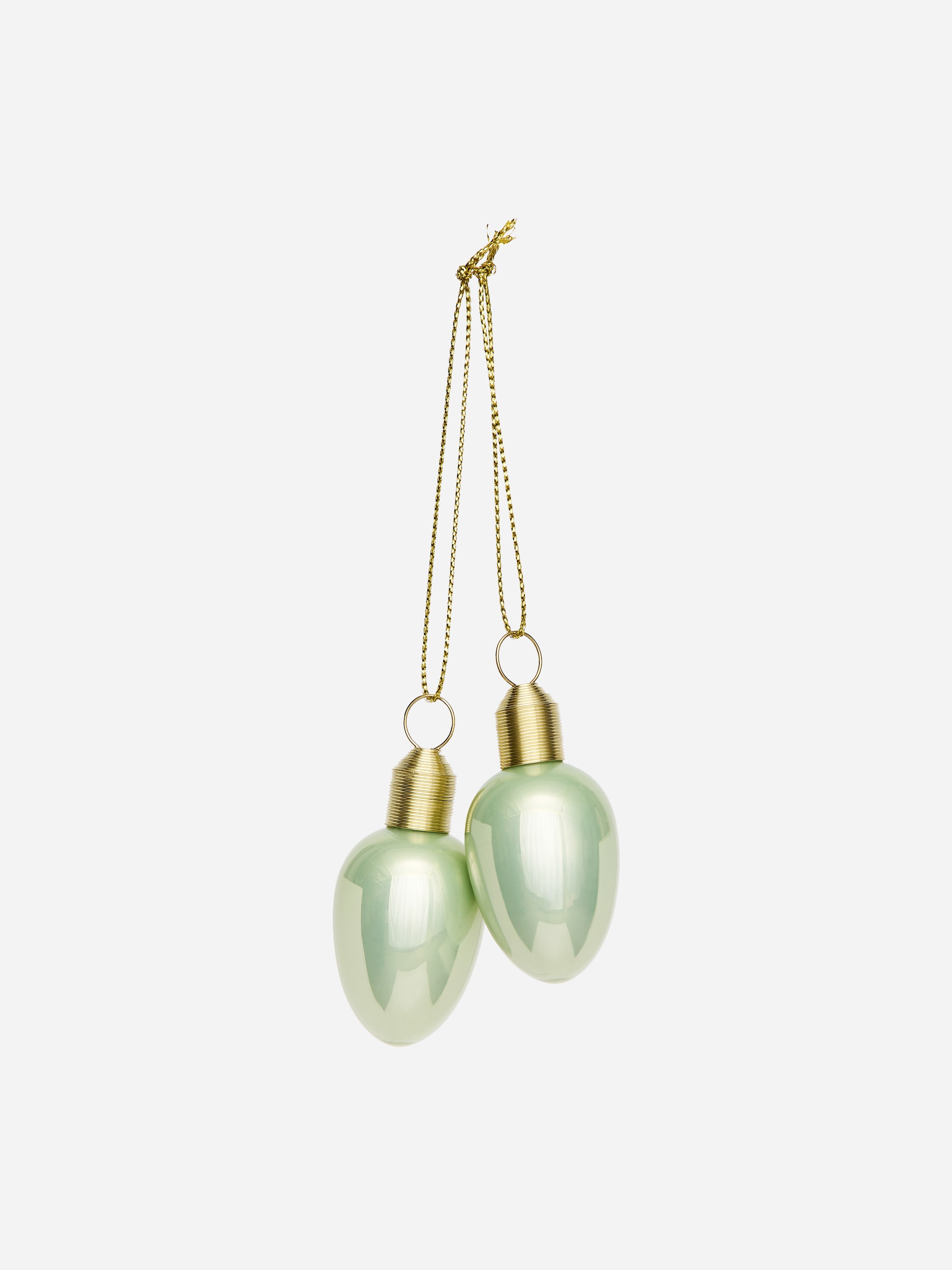Glass Ornaments Set of 2-#929F98-18307