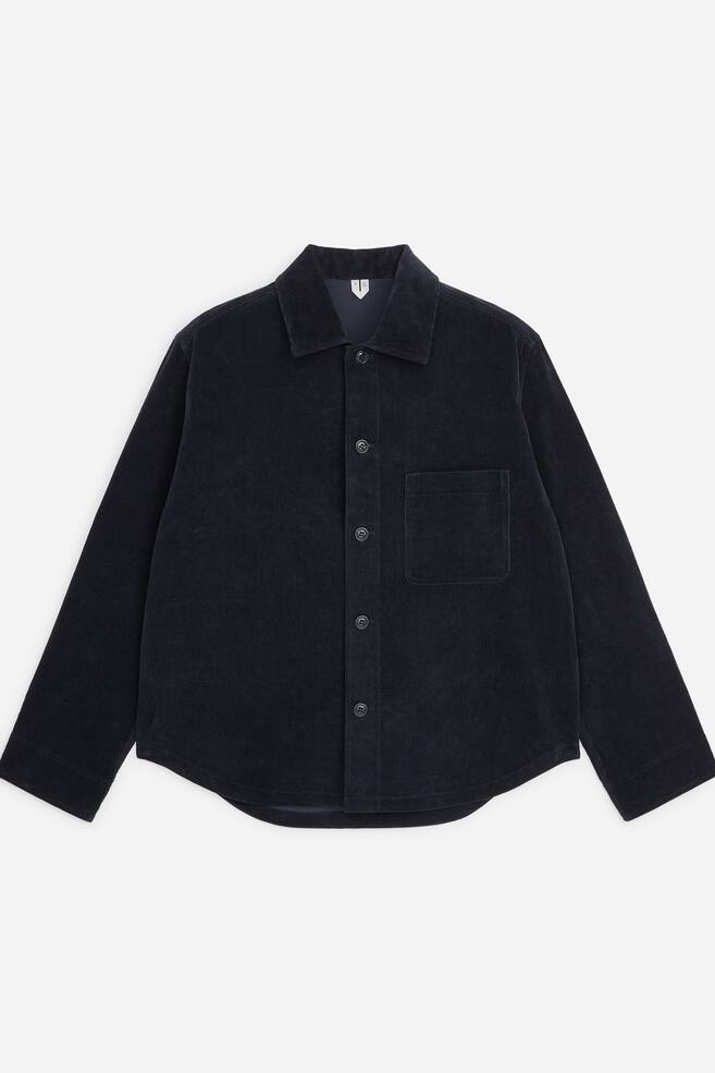 Needlecord Overshirt - Dark Navy/Brown - 1