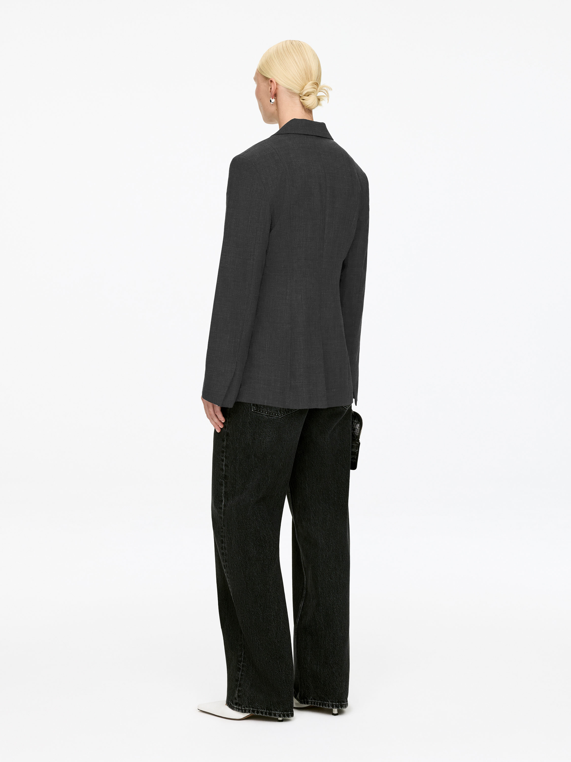 Slim Single-Breasted Blazer - Grey - Slim fit - Women - StillMedia/Lookbook - 9