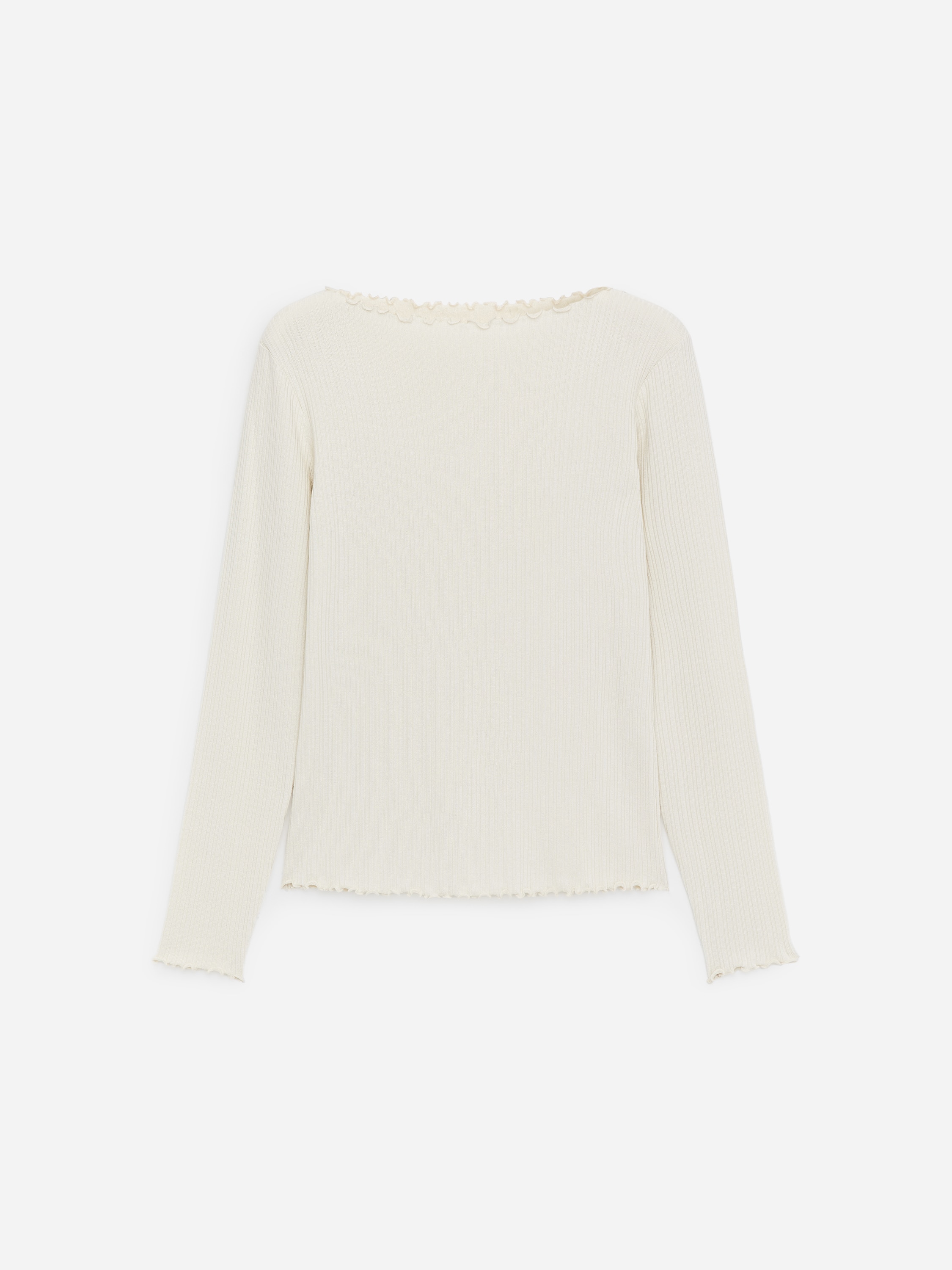 Oberteil mit U-Boot-Ausschnitt - Cremeweiß/Schwarz