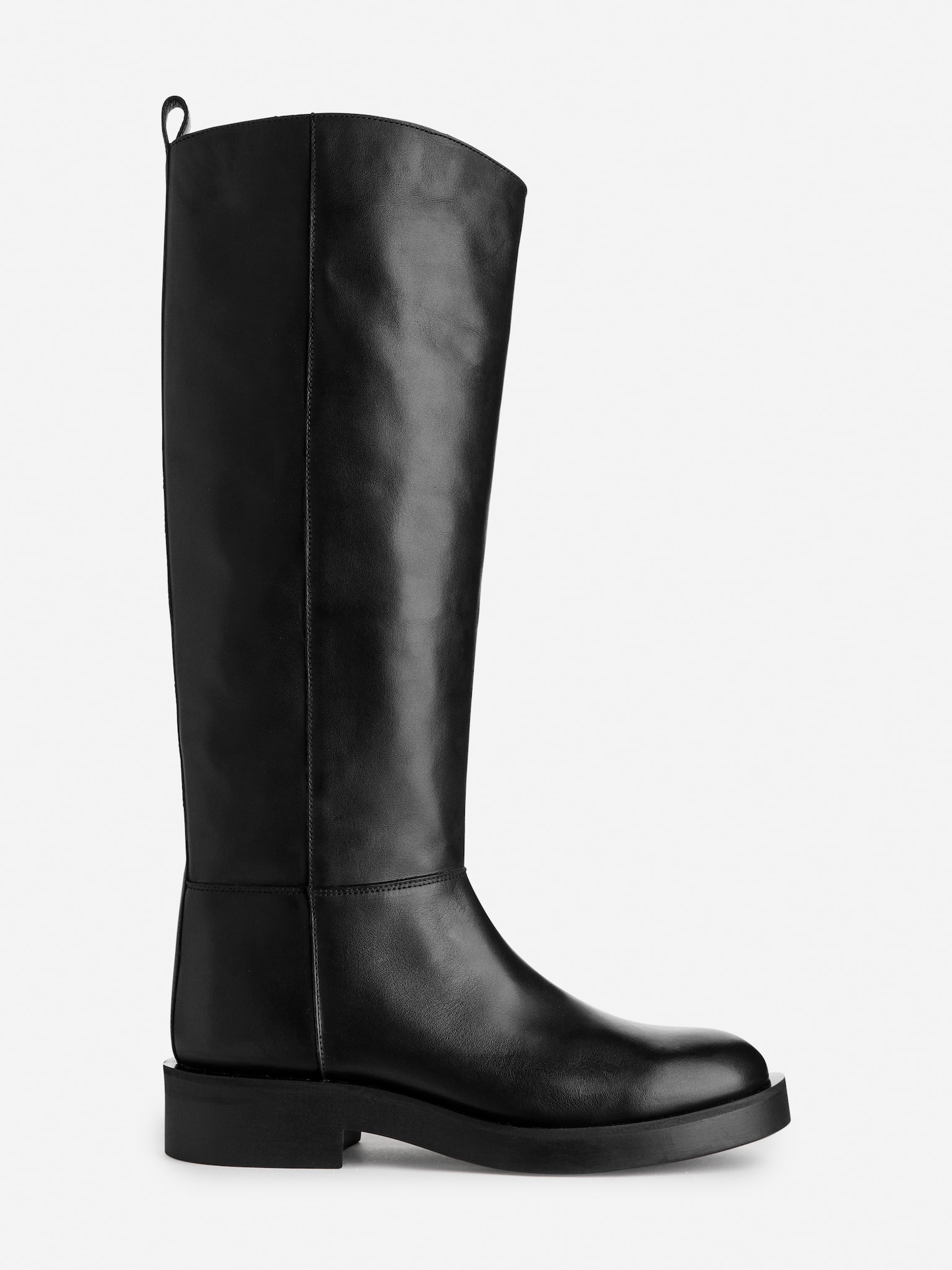 Leather Riding Boots - Black
