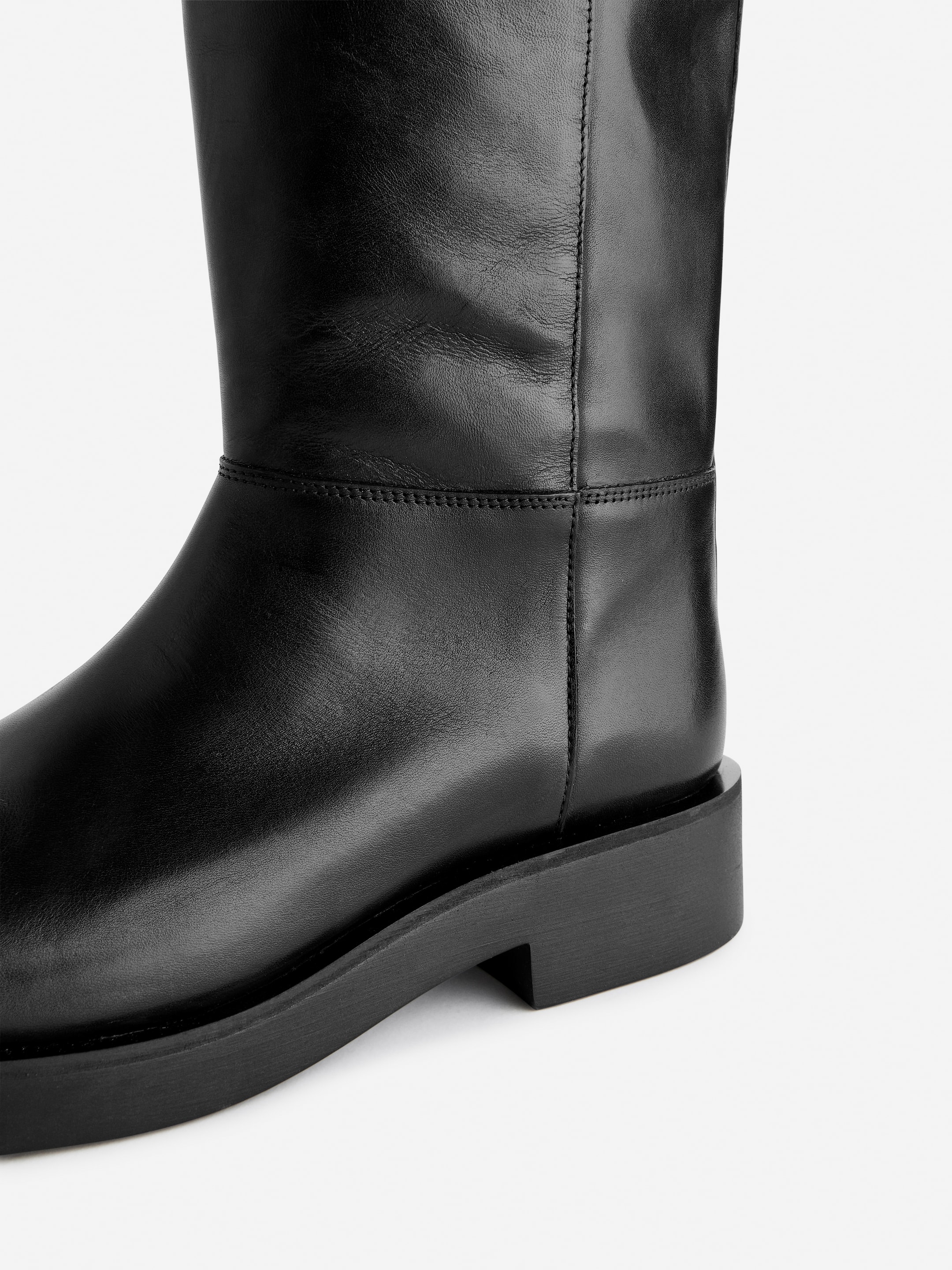 Ingrandisci l'immagine: Leather Riding Boots - Black - DONNA | H&M CH 5