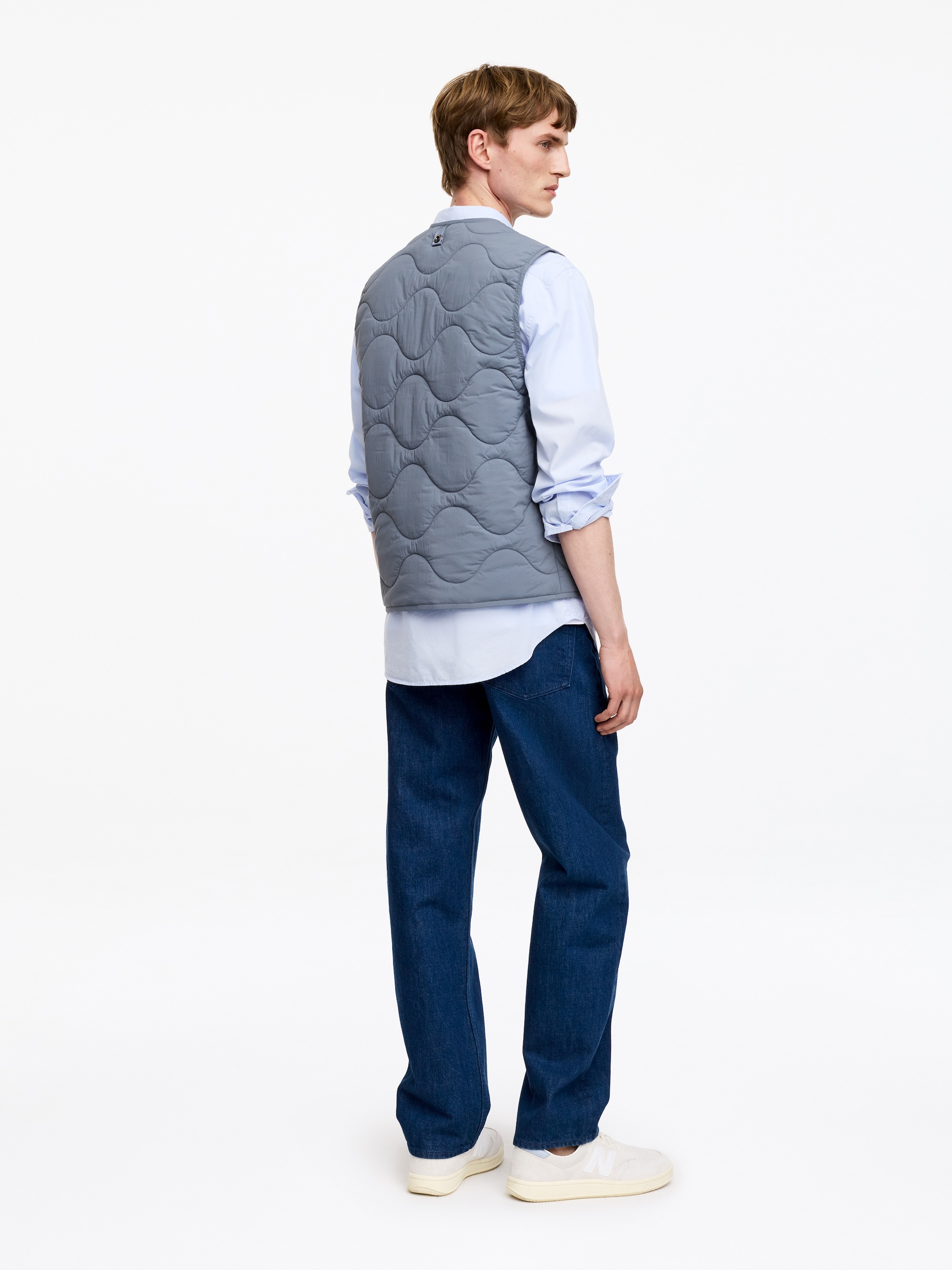 2-in-1 Quilted Liner Vest - Blueish Grey - Regular fit - Men - StillMedia/Lookbook - 4