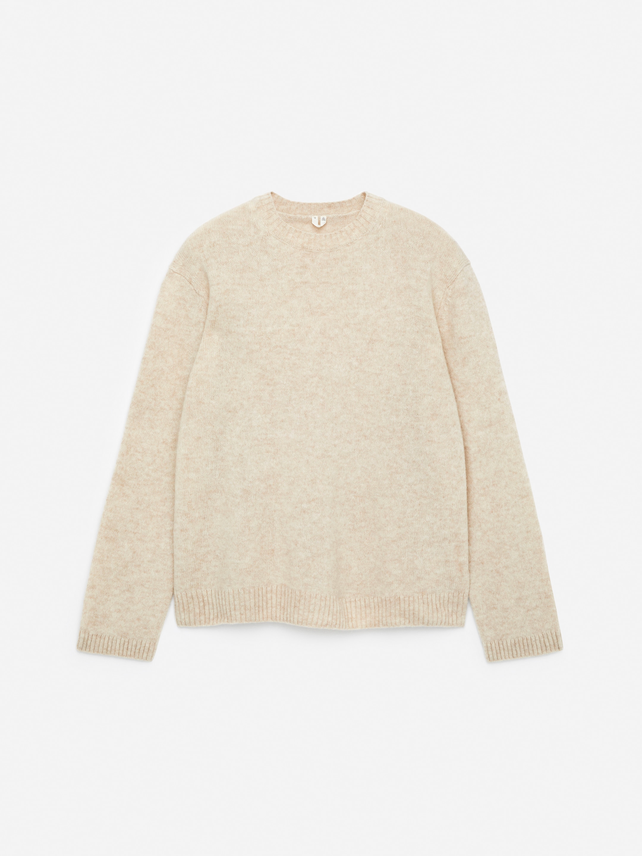 Jersey de lana con cuello redondo-#e2d7c3-13460