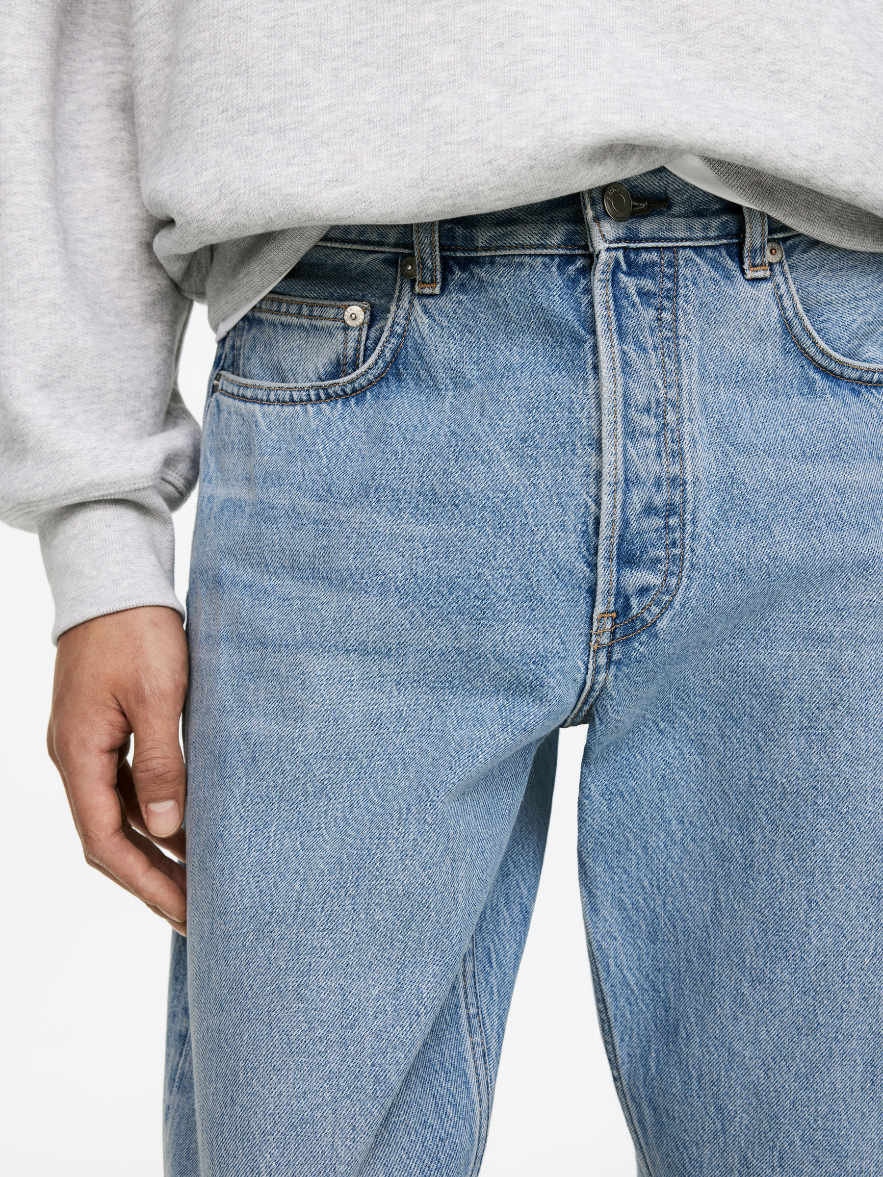 OCEAN Loose Straight Jeans - Blue - Loose fit - Men - StillMedia/Lookbook - 12