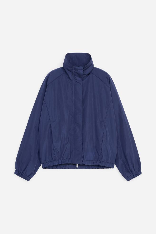 Nylonjacke mit Stehkragen - Dunkelblau/Schwarz - 1
