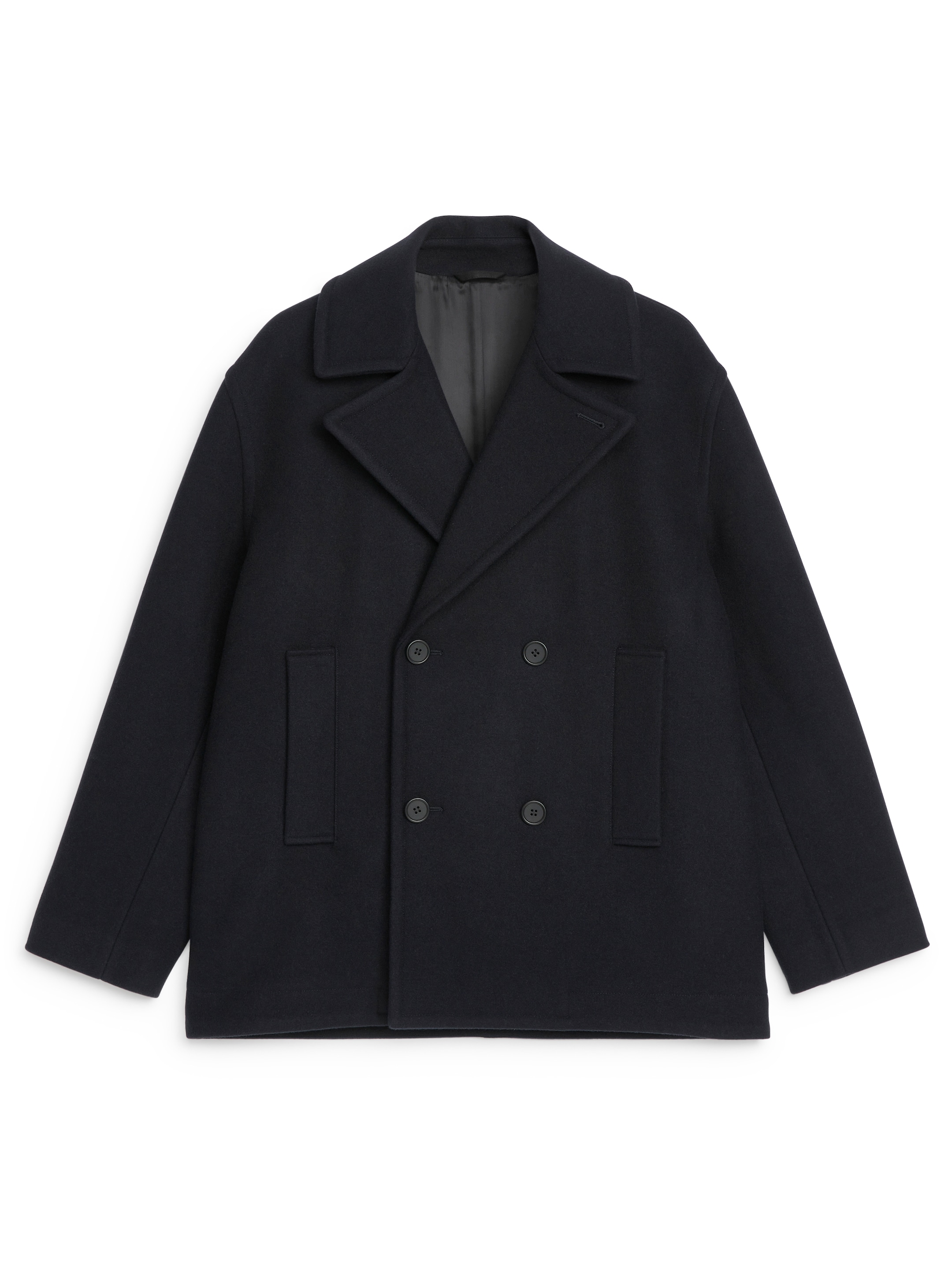 Wool-Blend Pea Coat-#272930-13243
