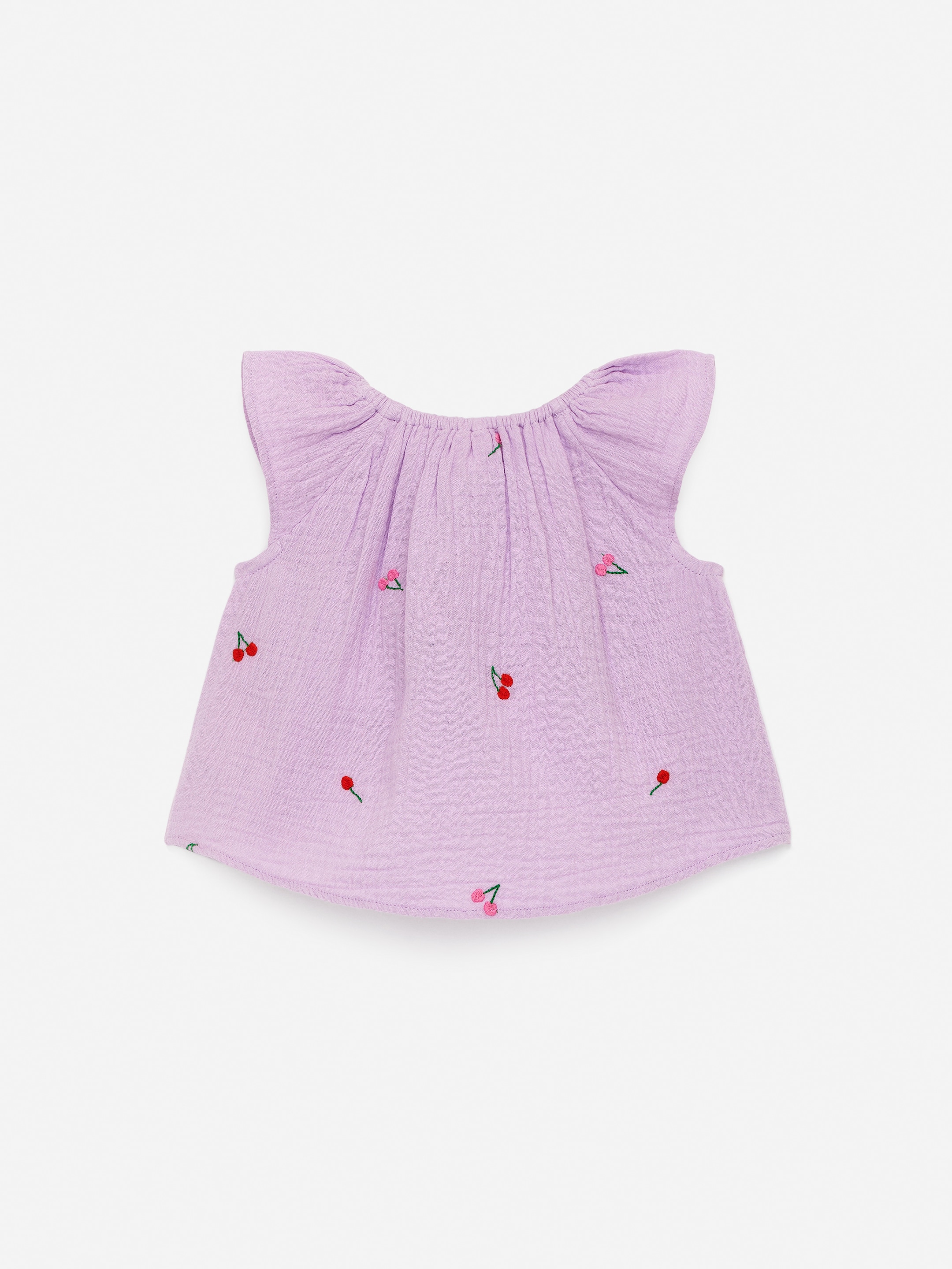 Embroidered Muslin Top - Lilac - Loose fit - Children - StillMedia/DescriptiveStillLife - 2