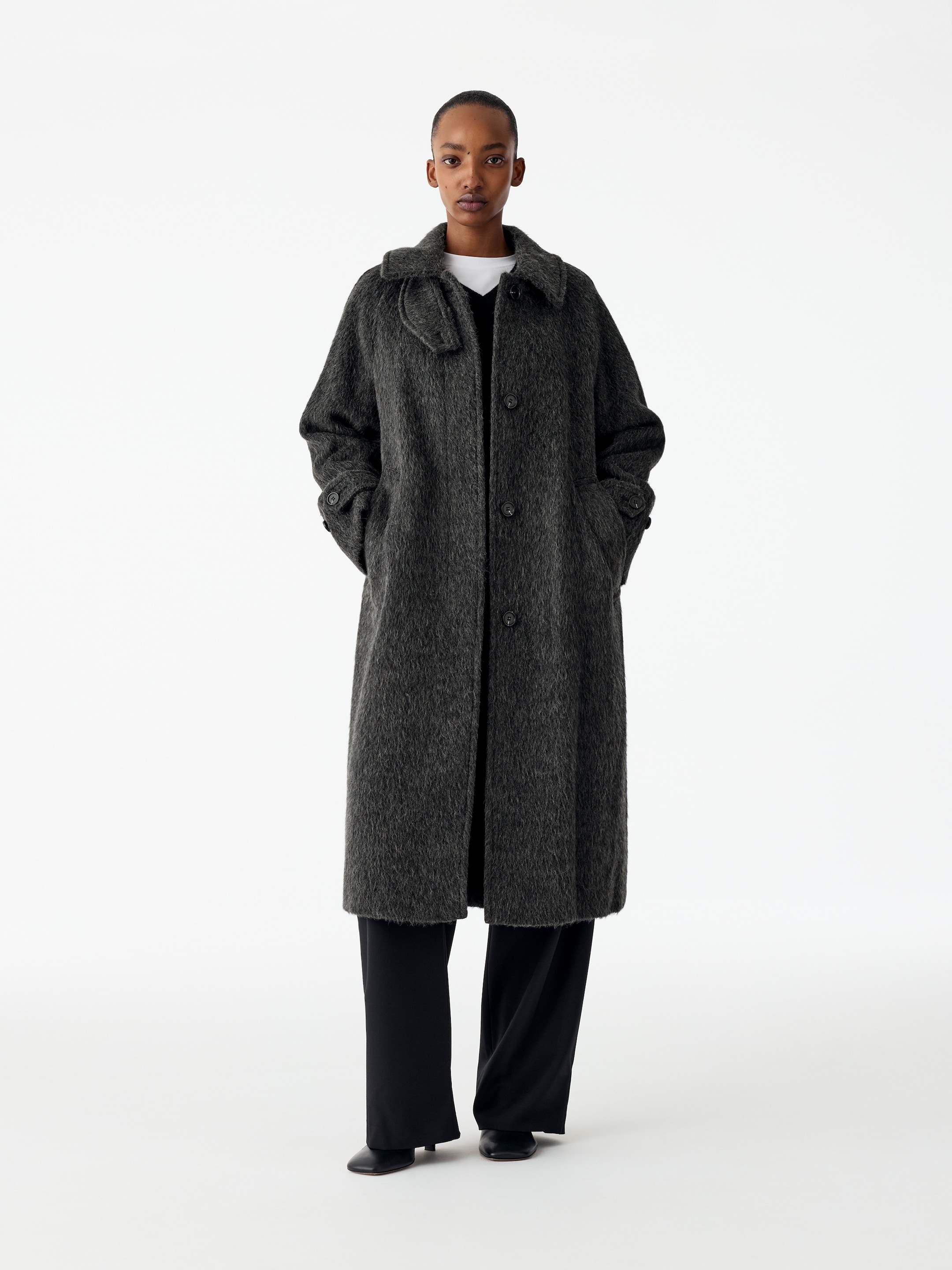 Wool-Alpaca Blend Coat-Black-16876