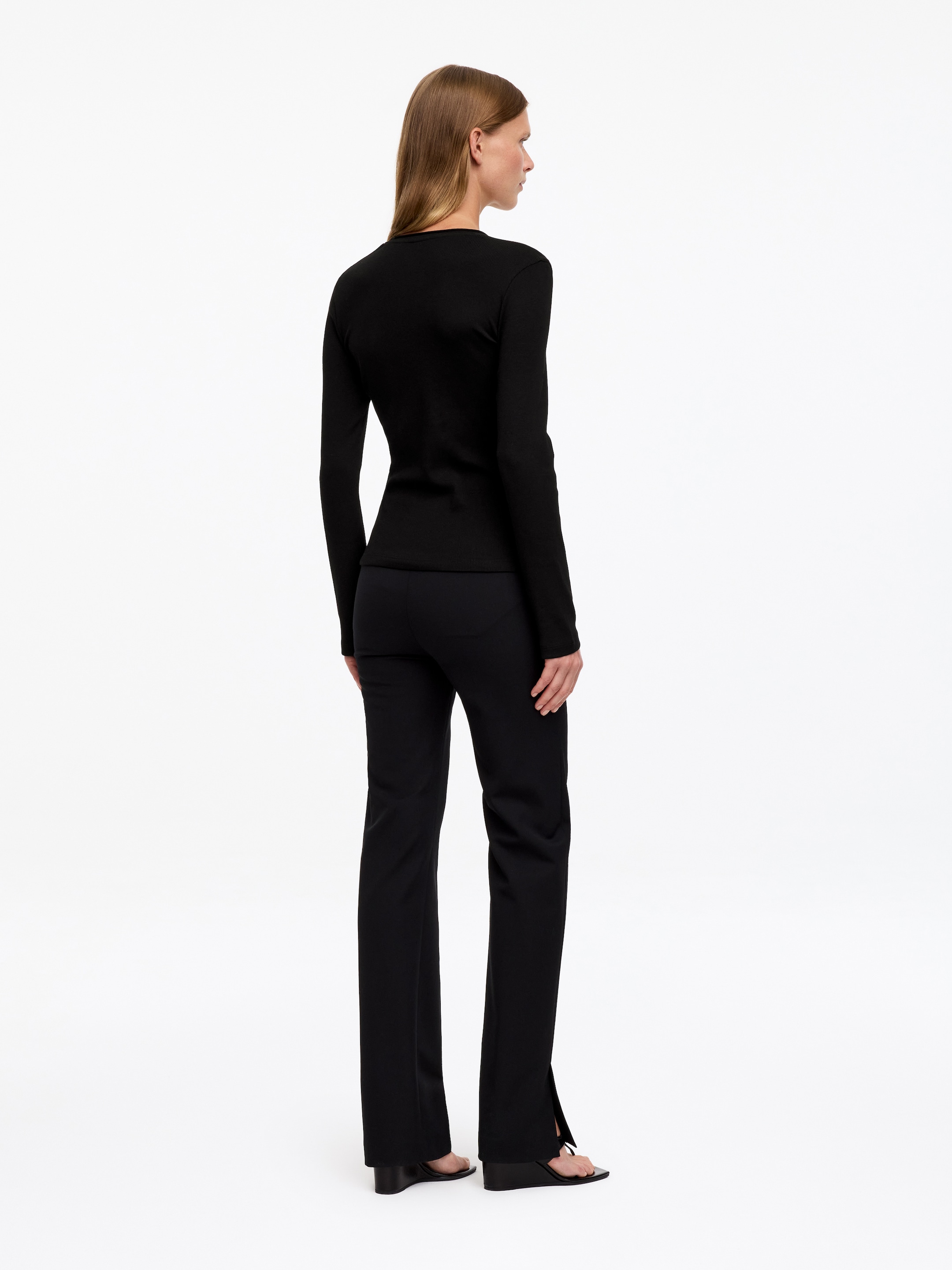 Top de algodón de canalé - Negro - Corte ajustado - women - StillMedia/Lookbook - 5