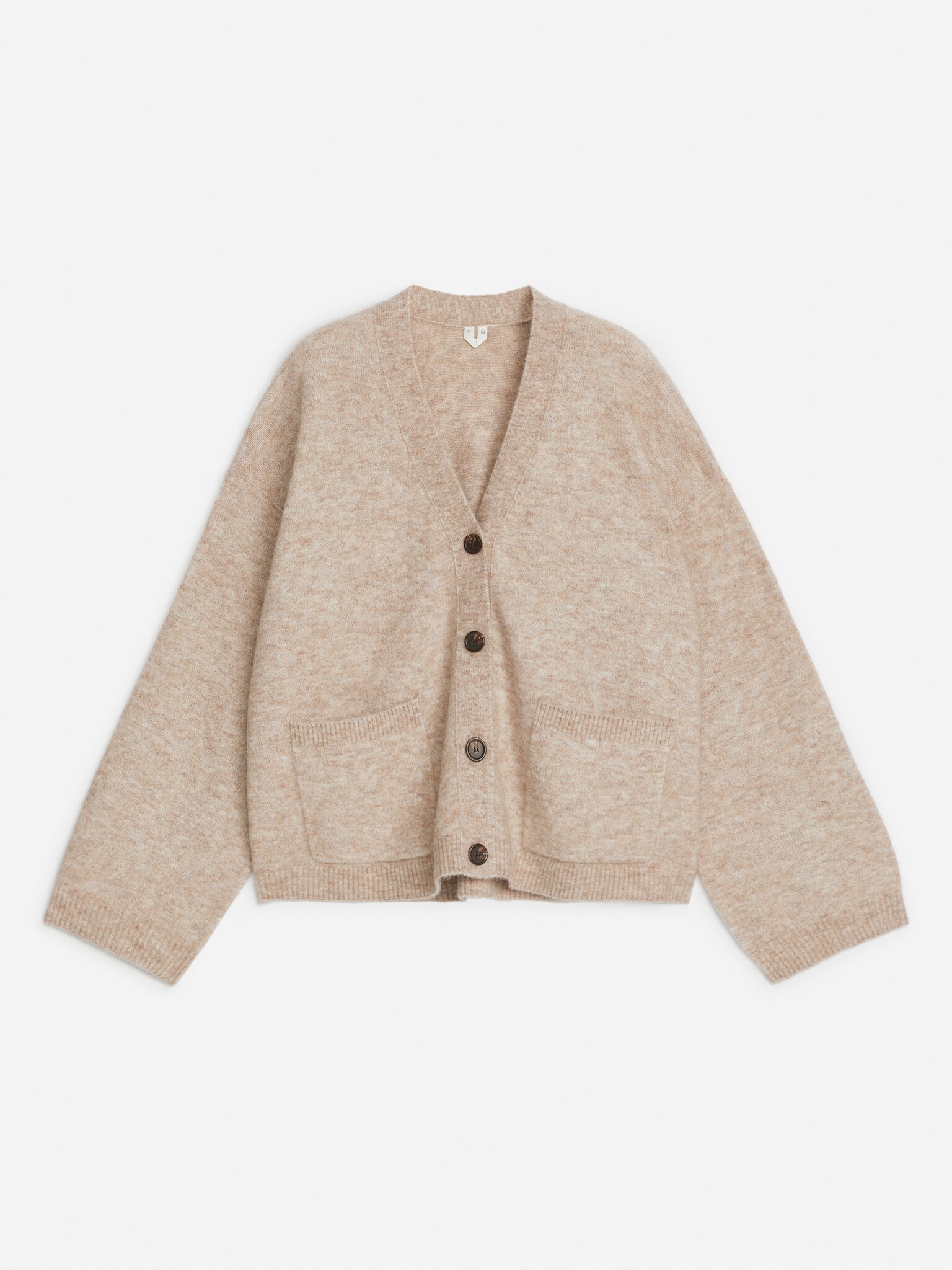 Vest van een alpaca-wolmix - Beigebruin melange