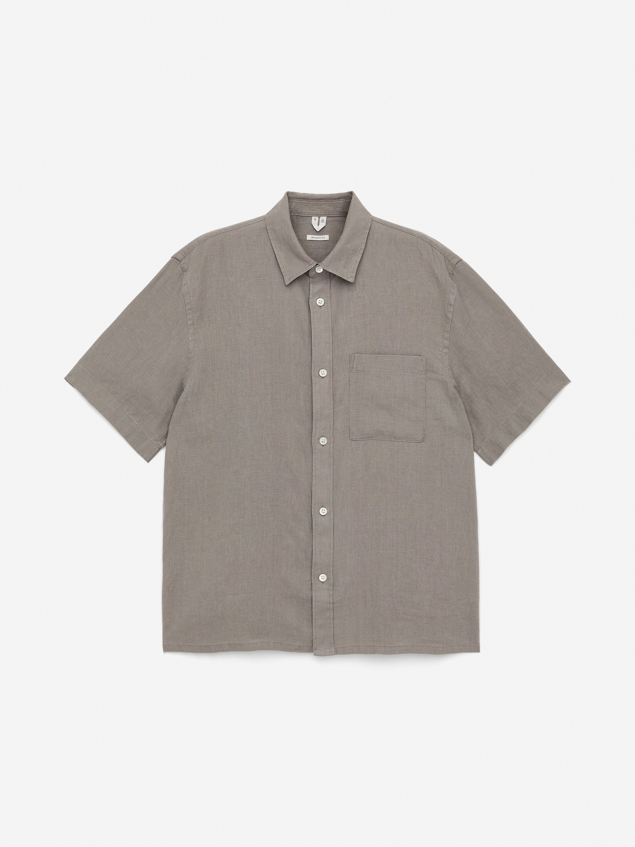 Visualizza immagine più grande: Camicia in lino dalla vestibilità rilassata - Grigio - UOMO | H&M IT 1