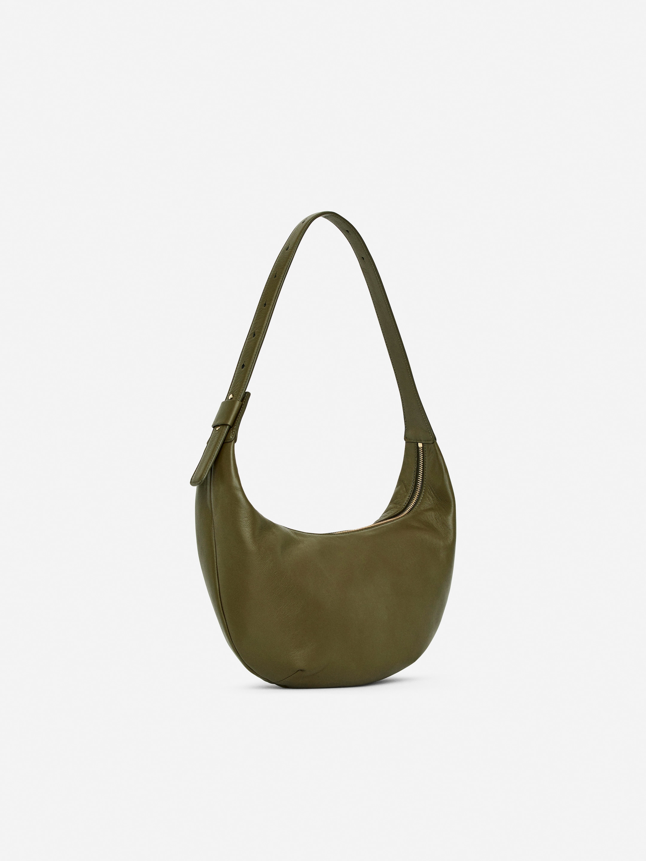 Mittelgroße, geschwungene Schultertasche - Khaki - Women - StillMedia/DescriptiveStillLife - 12