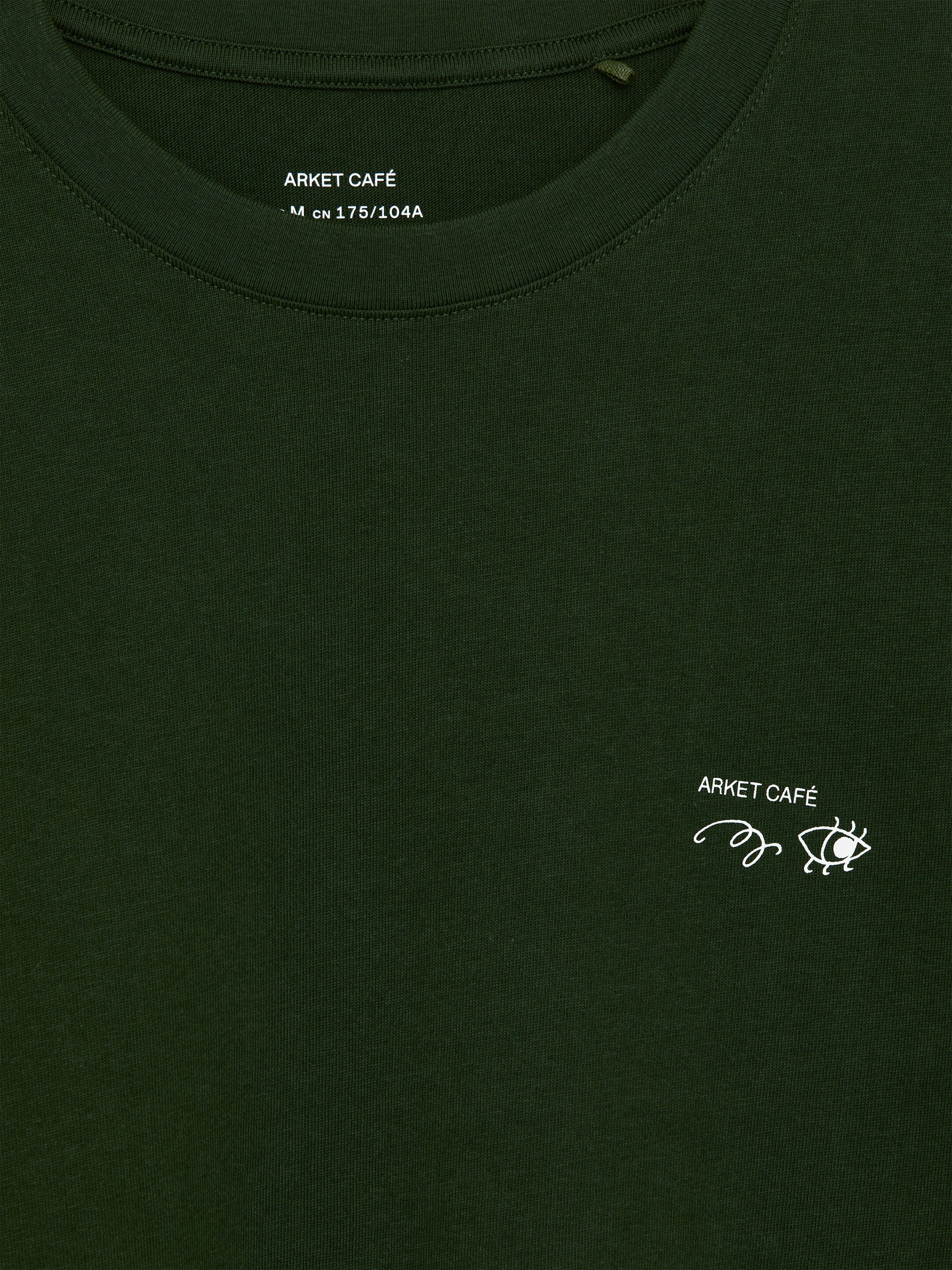 Ingrandisci l'immagine: ARKET CAFÉ Long sleeve T-Shirt - Dark Green - UOMO | H&M CH 3