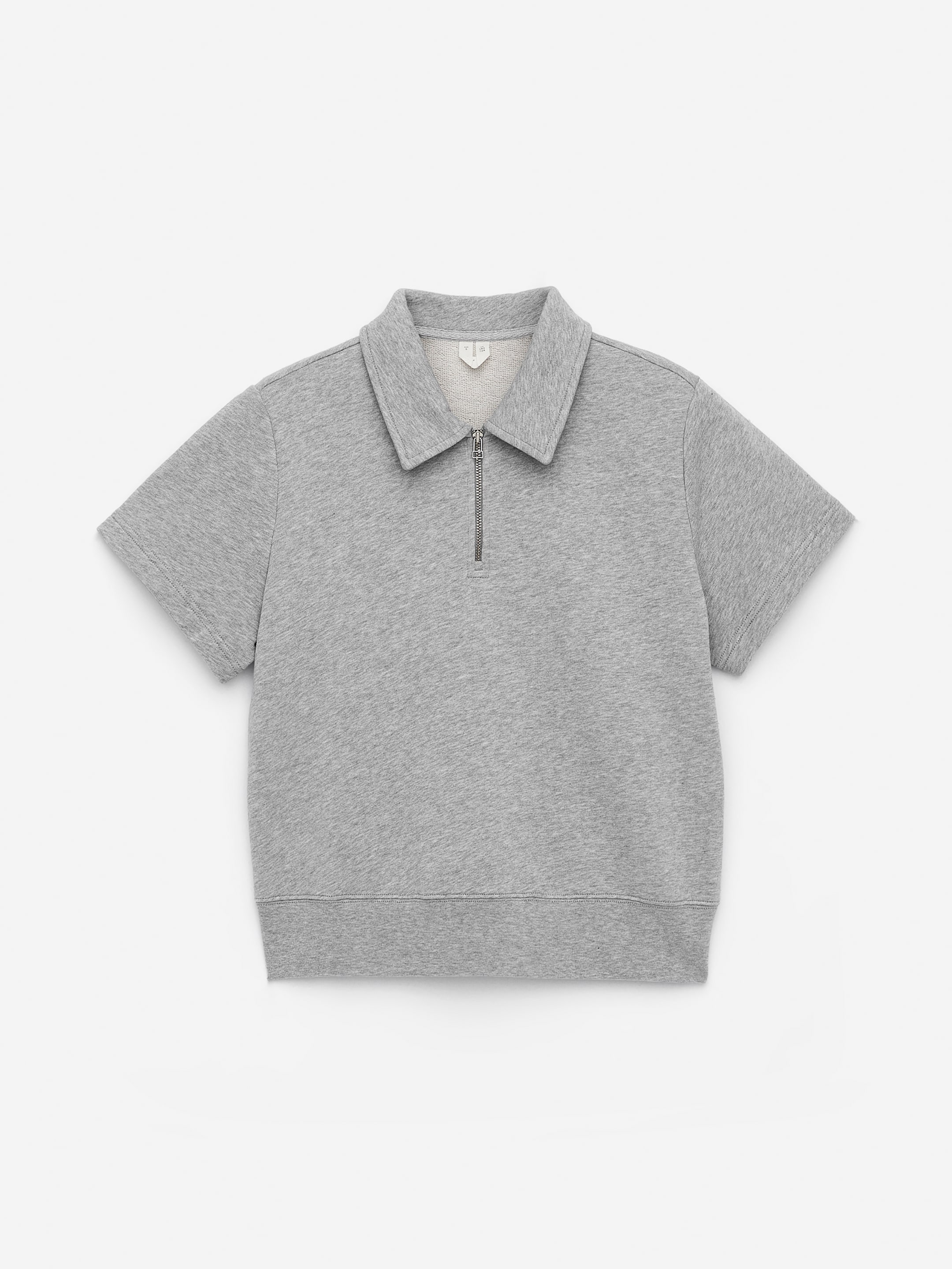 Half-Zip Terry Top - Grey - Regular fit - Women - StillMedia/DescriptiveStillLife - 2