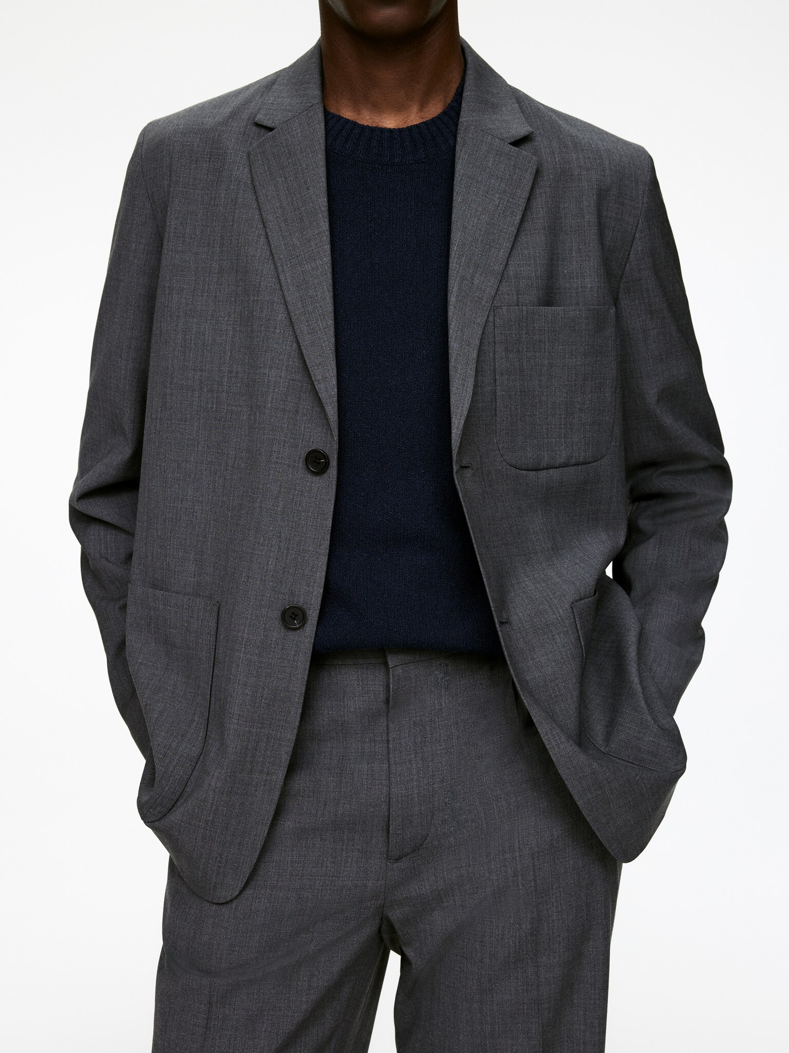 Blazer en laine - Gris chiné - 7