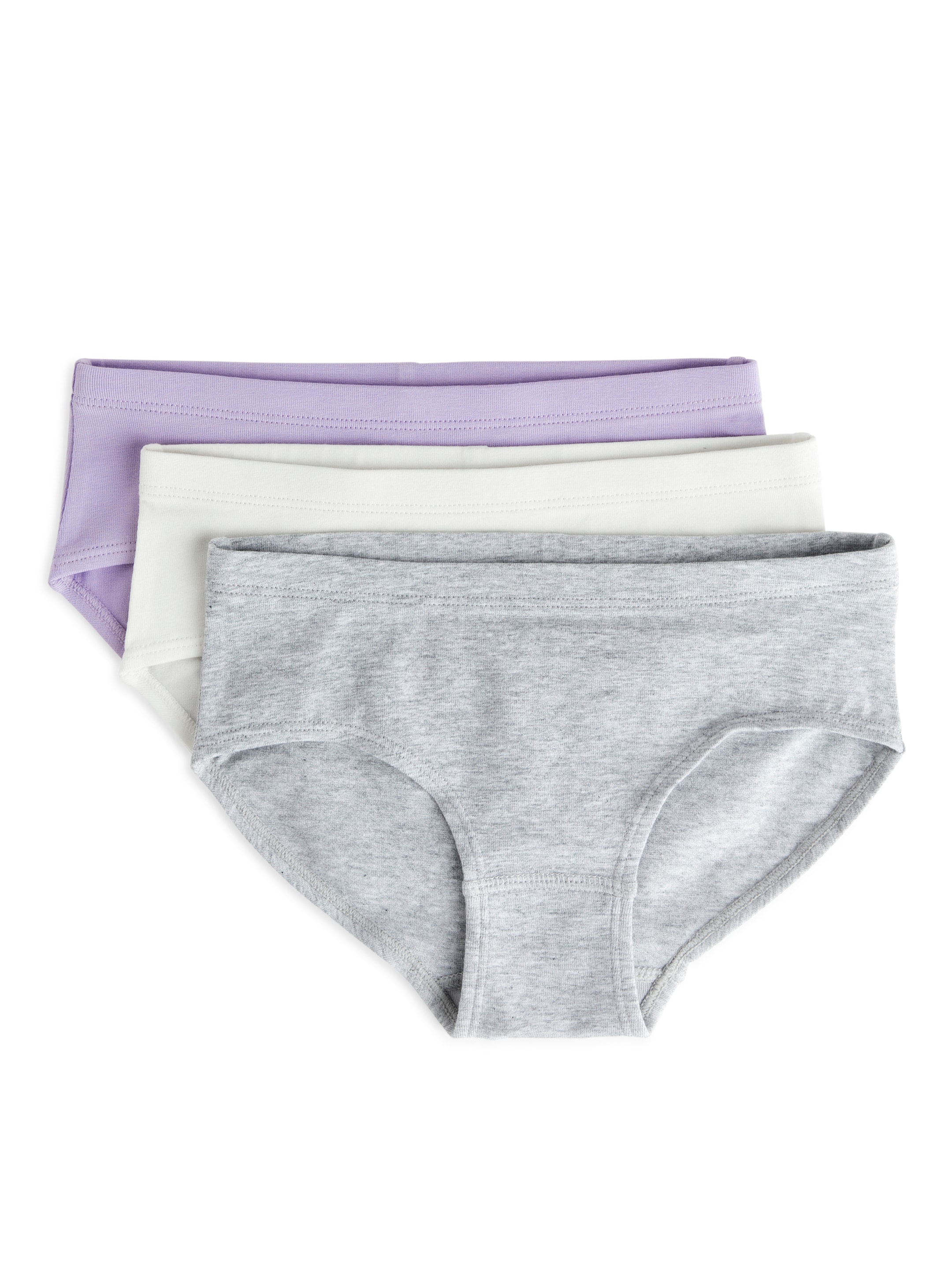 Set da 3 slip in jersey di cotone-Grey-3734