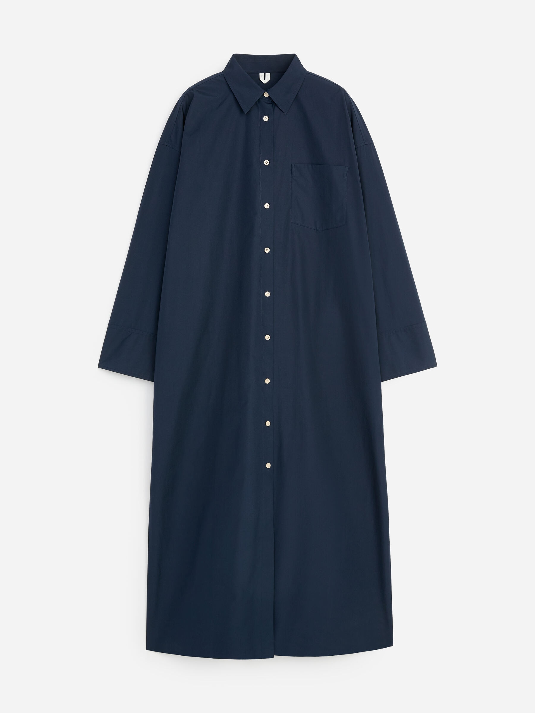 Cotton Shirt Dress-#0A041F-19797