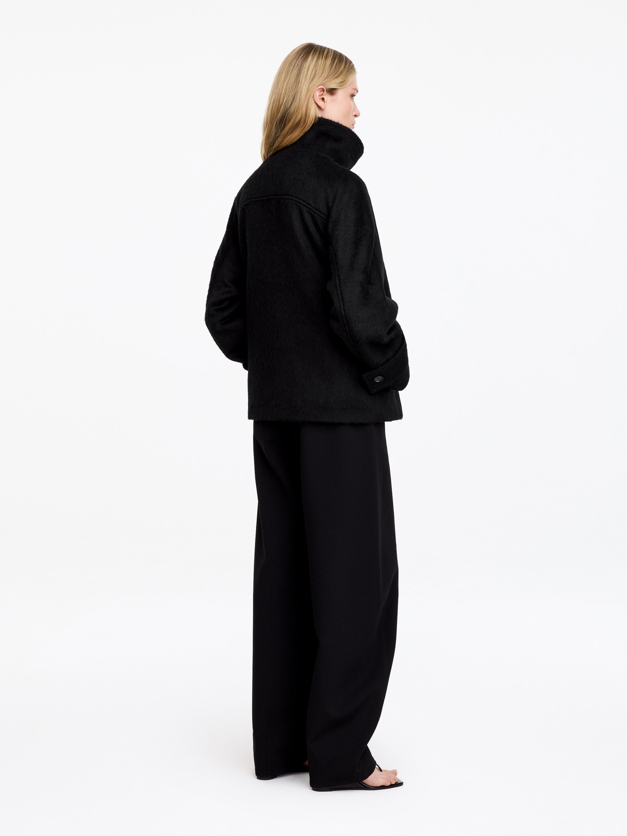 Wool-Alpaca Blend Jacket - Black - Relaxed fit - women - StillMedia/Lookbook - 5