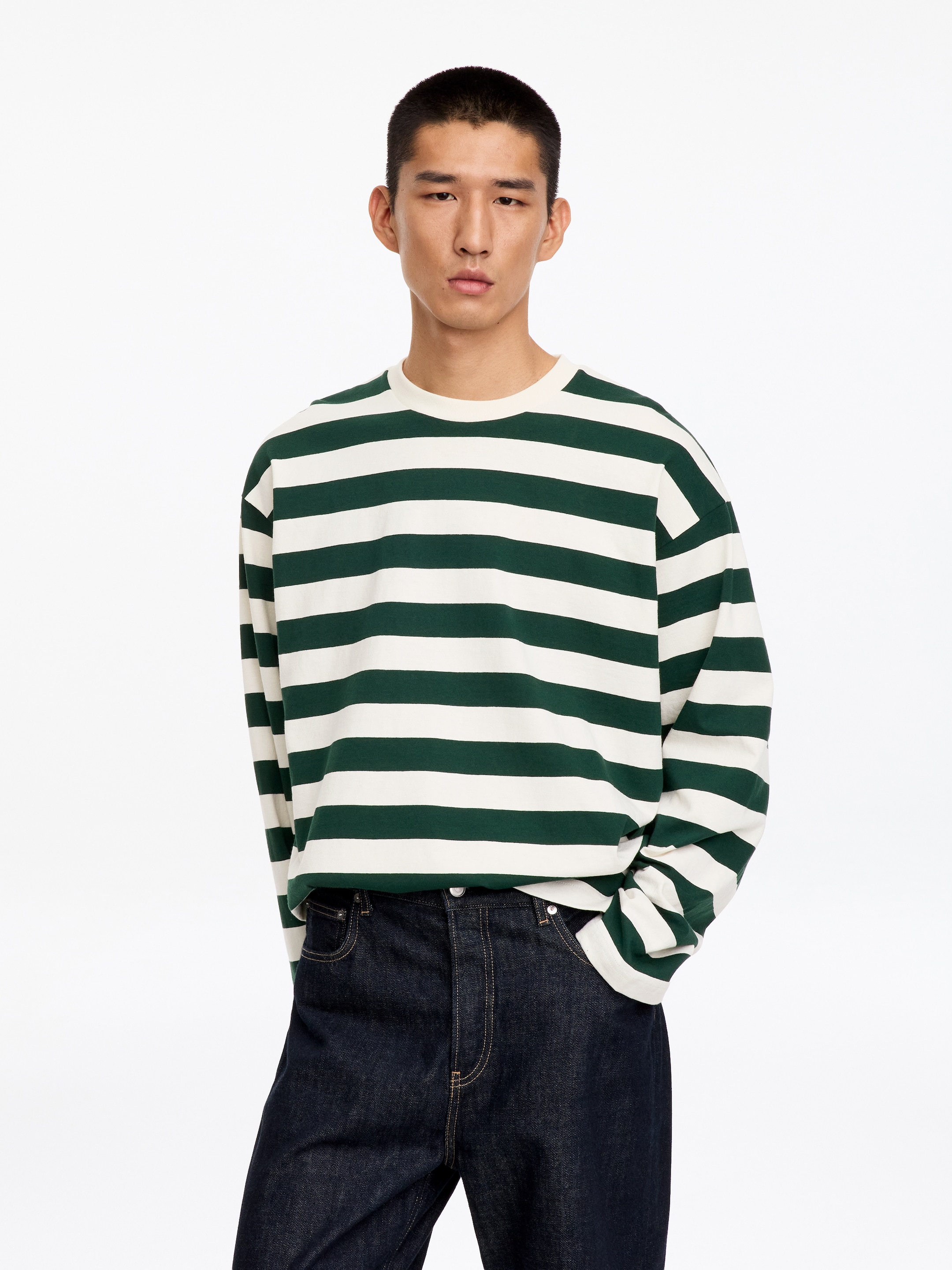 Camiseta de manga larga relaxed fit-Green-20777