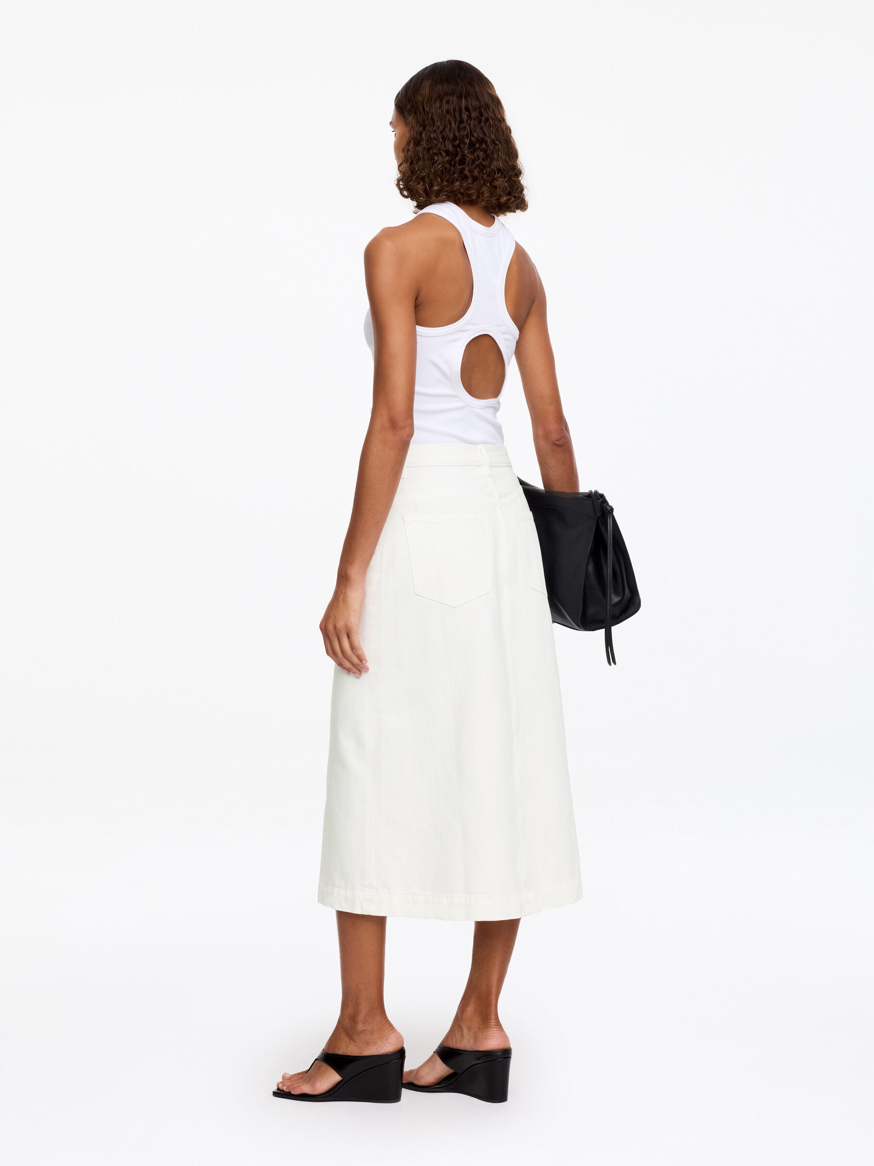 Denim Wrap Skirt - White - Regular fit - Women - StillMedia/Lookbook - 10