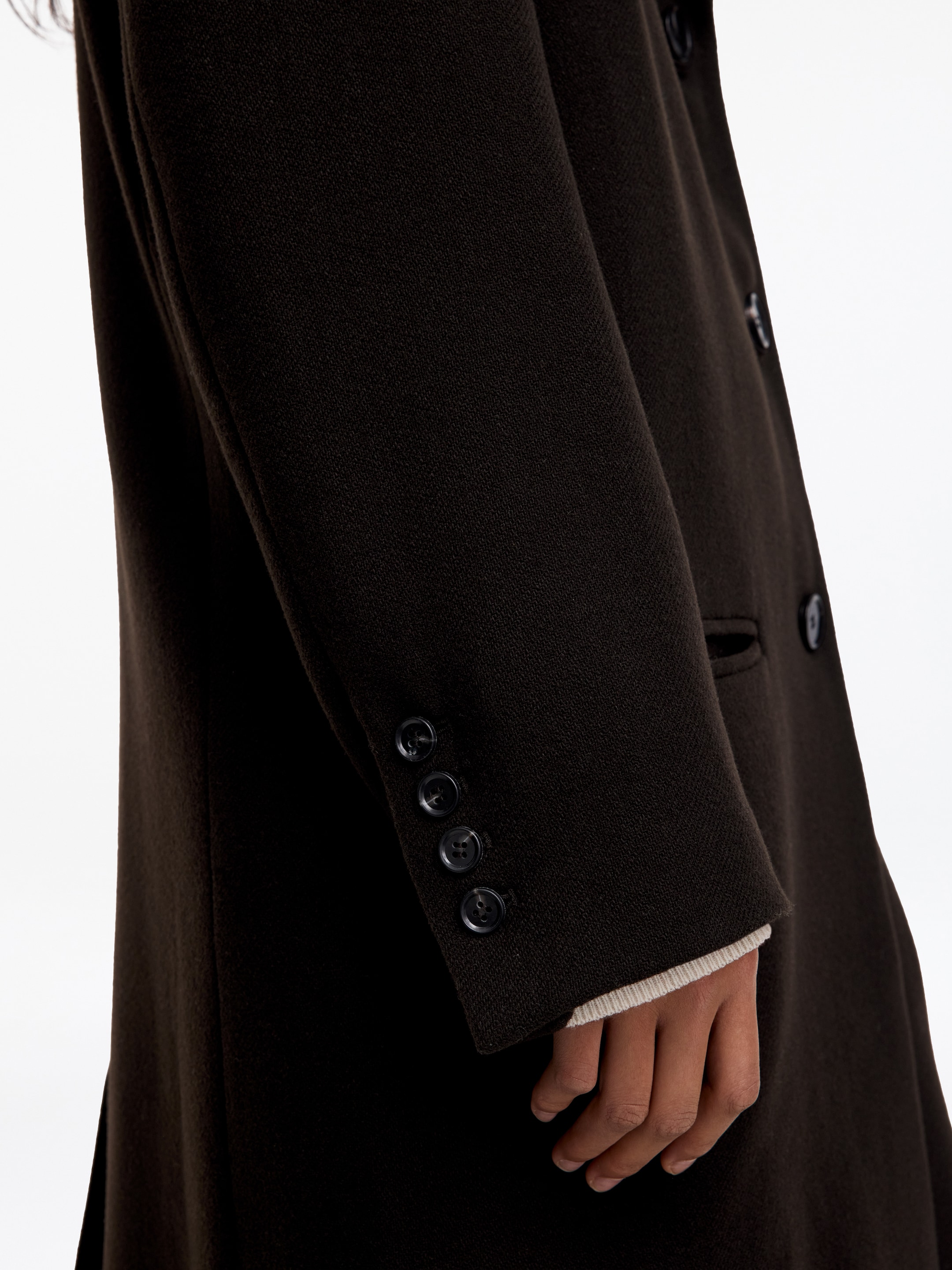 Abrigo en mezcla de lana - Marrón oscuro - Corte estándar - women - StillMedia/Lookbook - 6