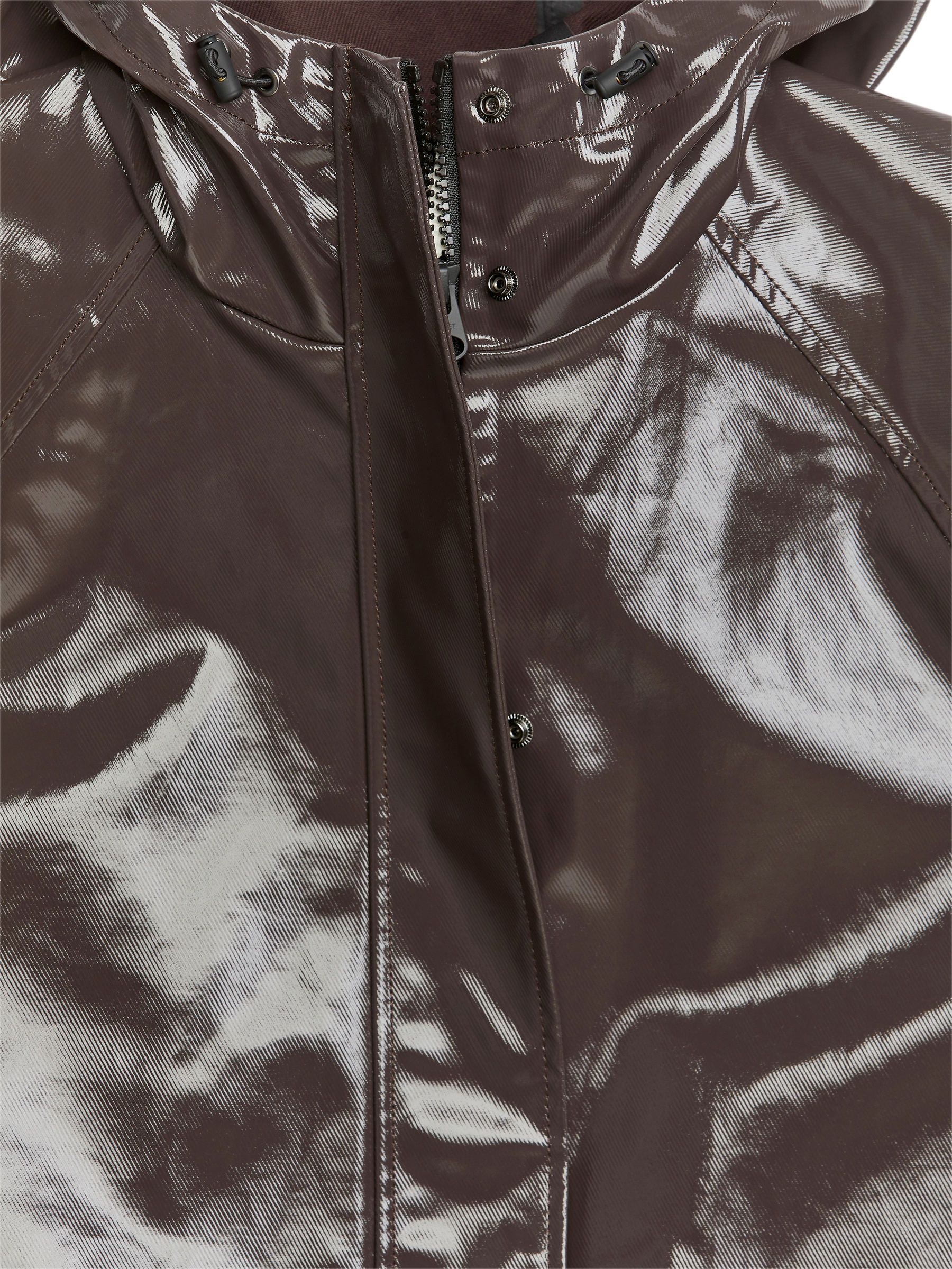 Coated Canvas Coat – Dark Brown – Women – ARKET NL - Main Image