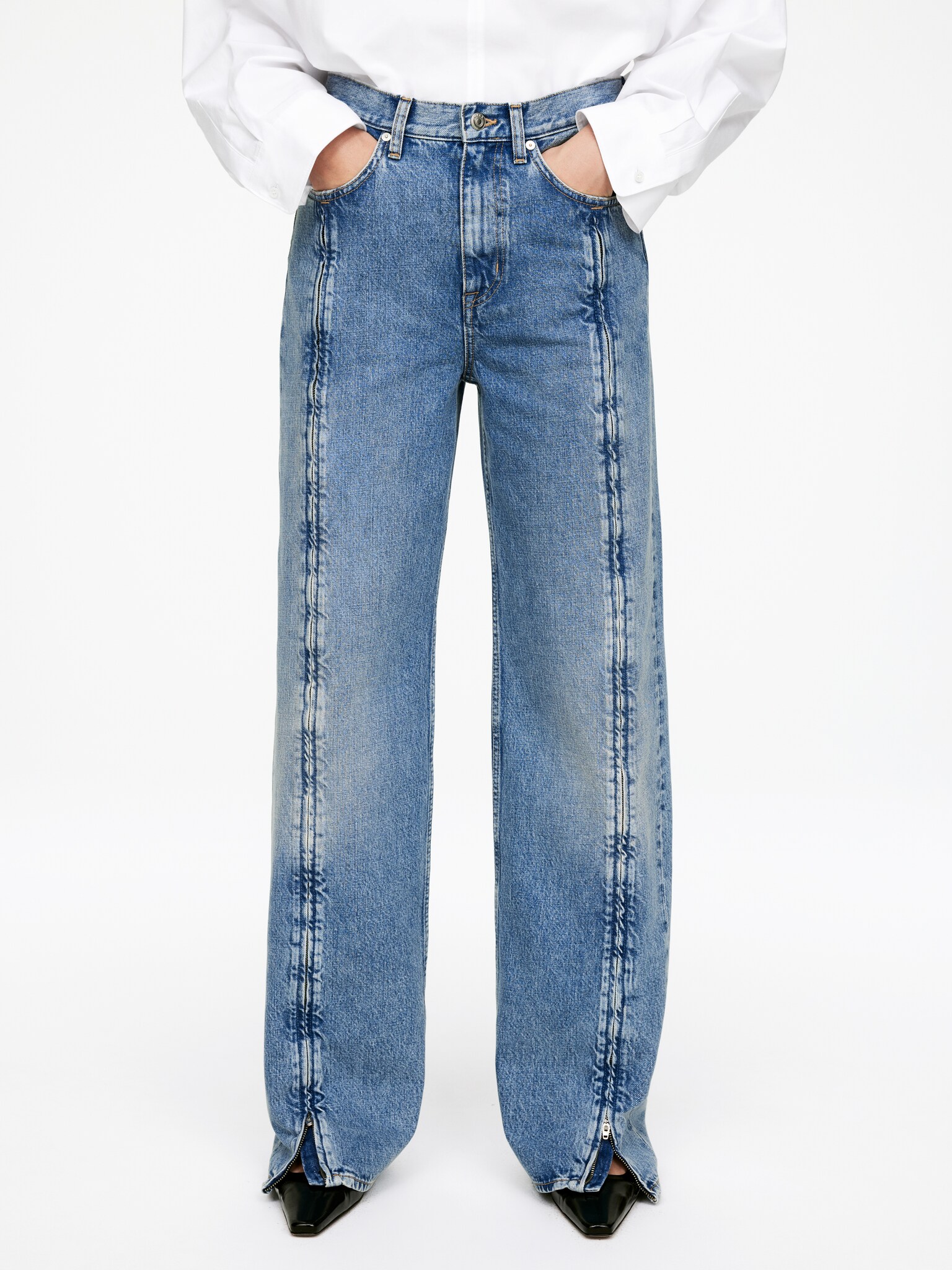 Jean ample CORAL - Bleu moyen - 6