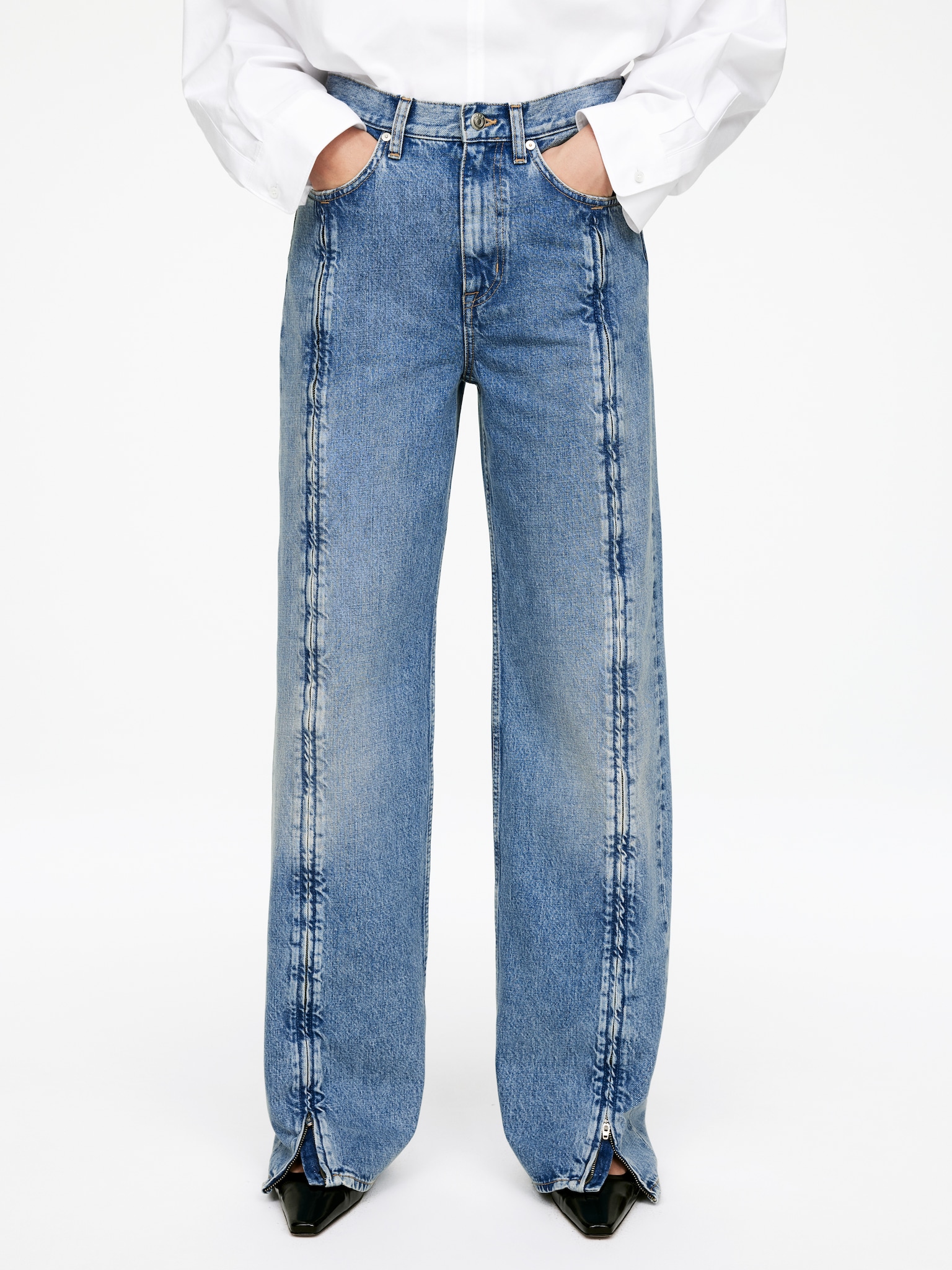 CORAL Wide Jeans - Mittelblau - 6