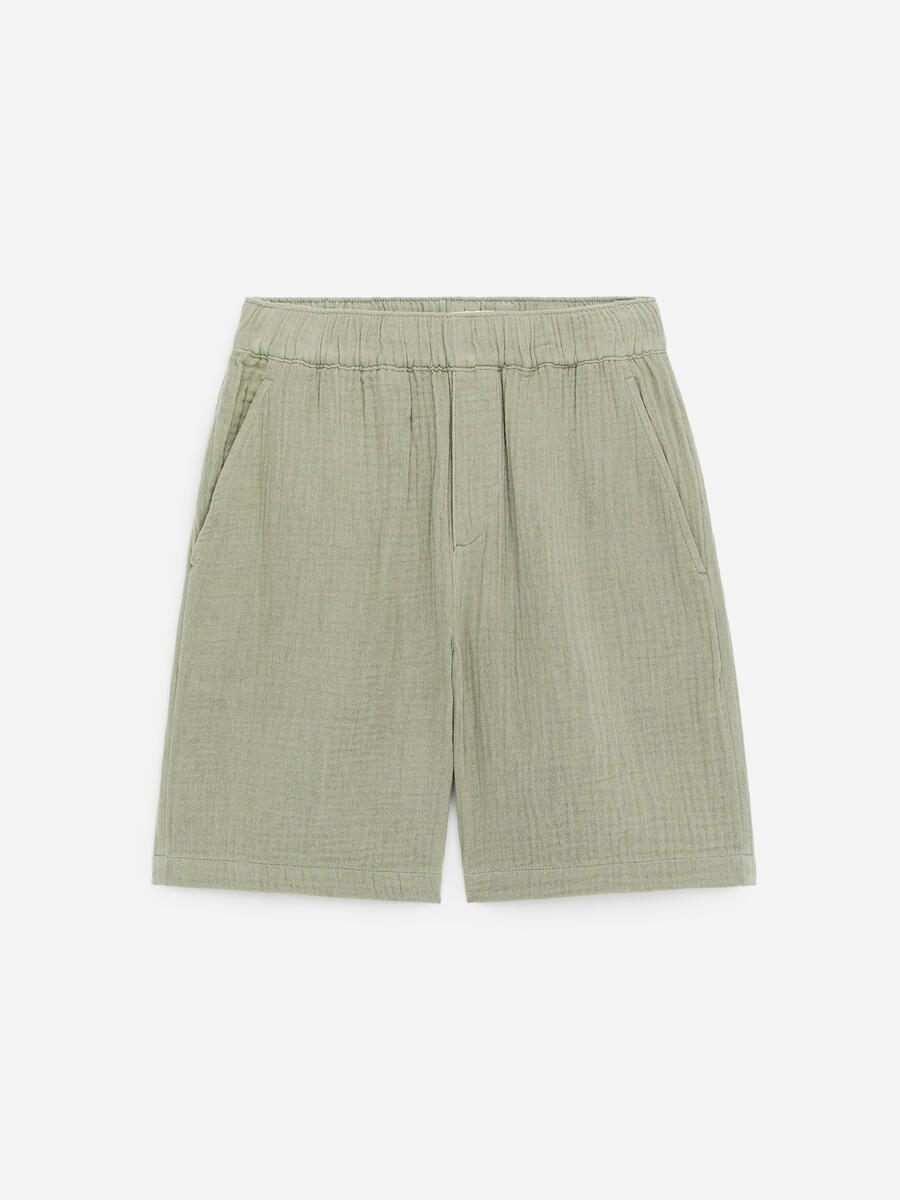 ARKET Boys  Cotton Muslin Pull-On Shorts Green,  size 116