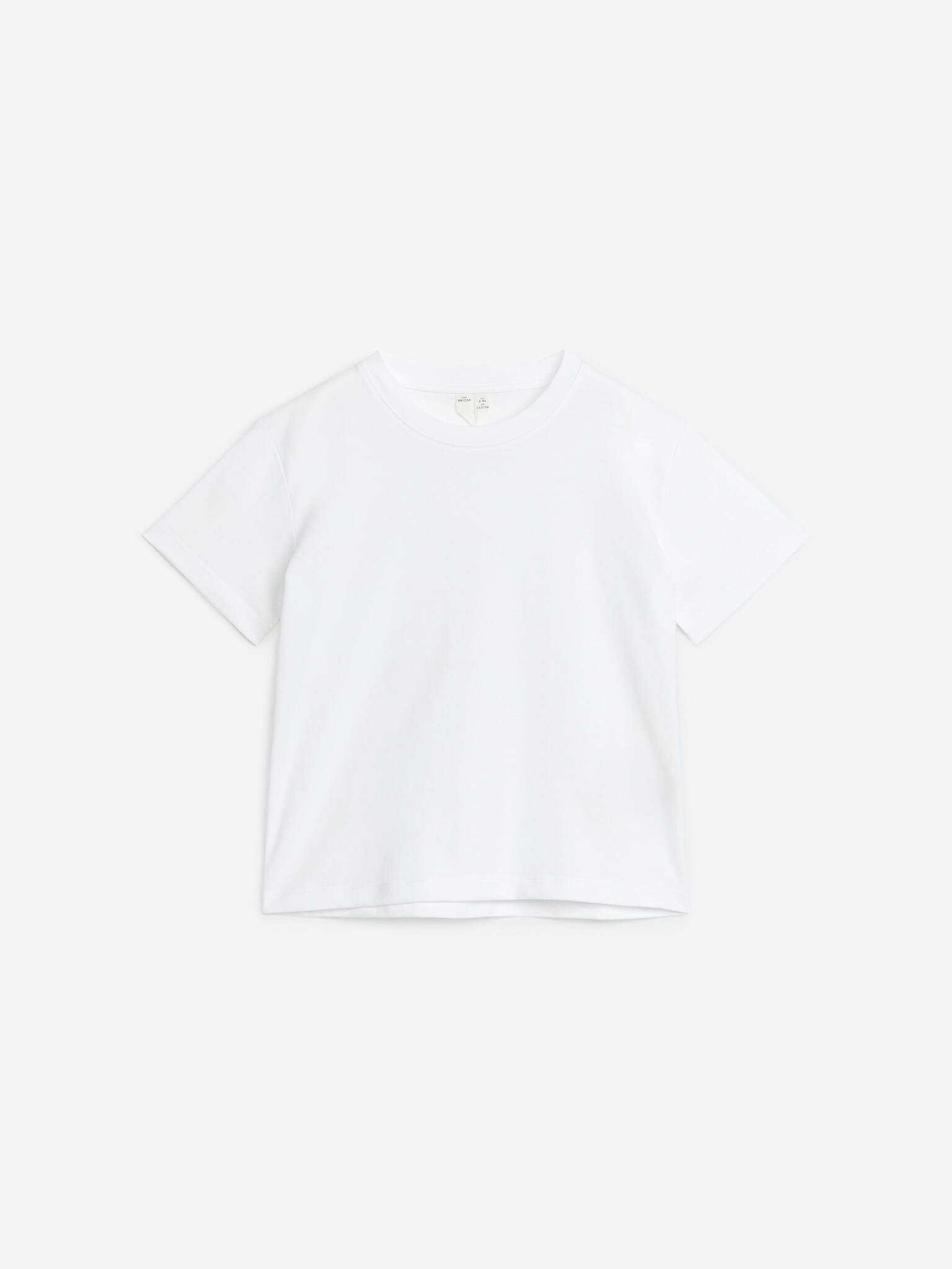 T-shirt col rond - Blanc/Gris chiné