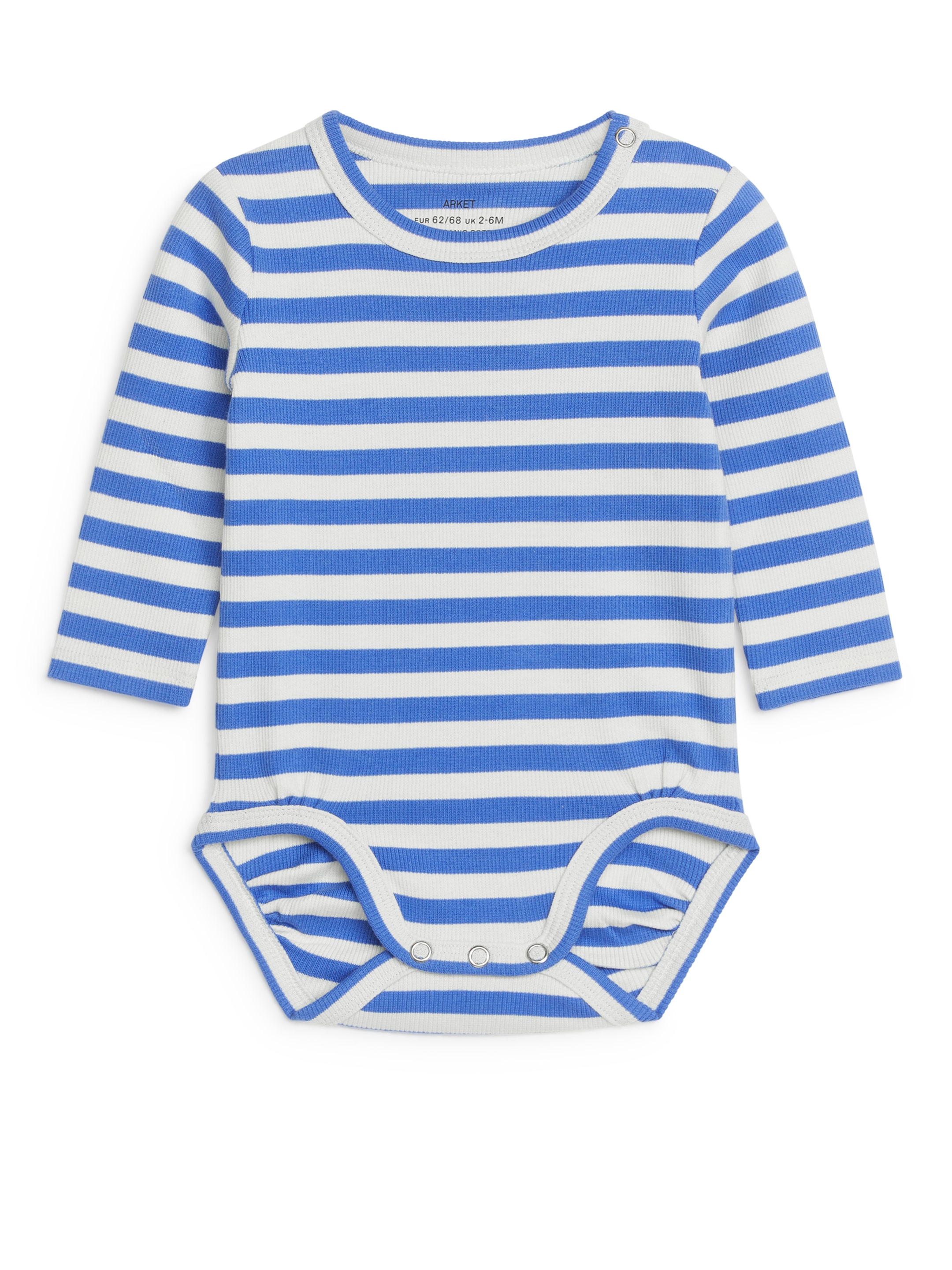 Ribbstickad långärmad body - Vit/blå - Children - StillMedia/DescriptiveStillLife - 2